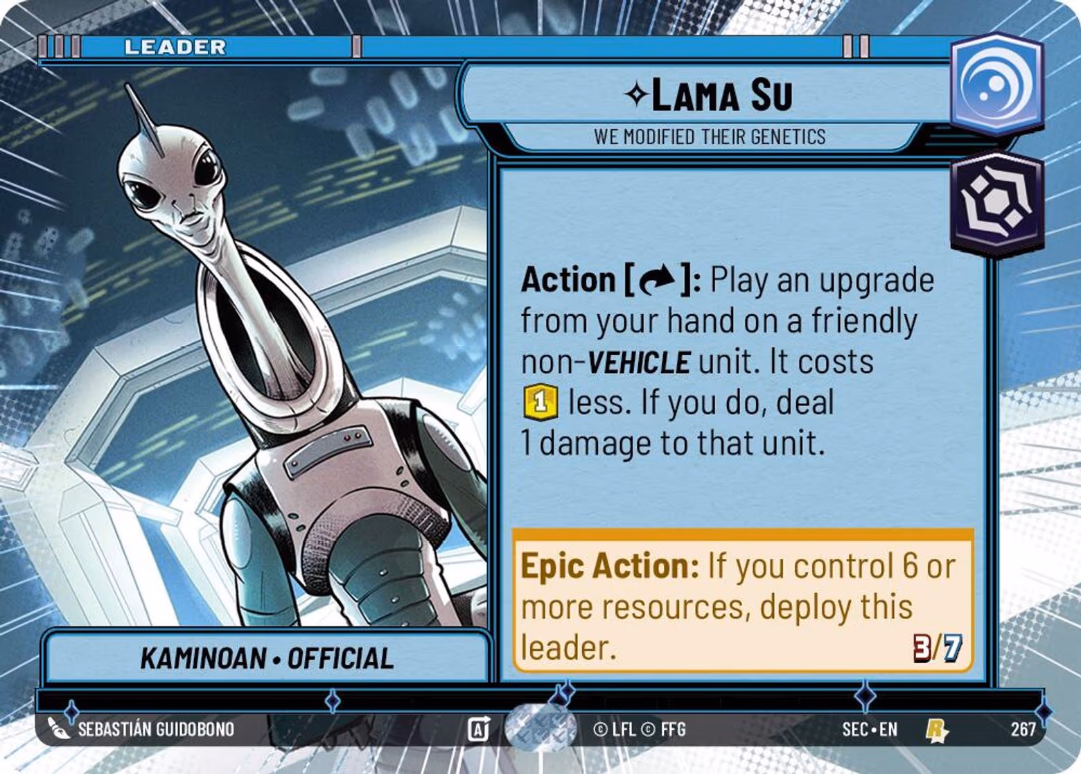 Lama Su - We Modified Their Genetics SEC-267 Hyperspace Star Wars Unlimited card