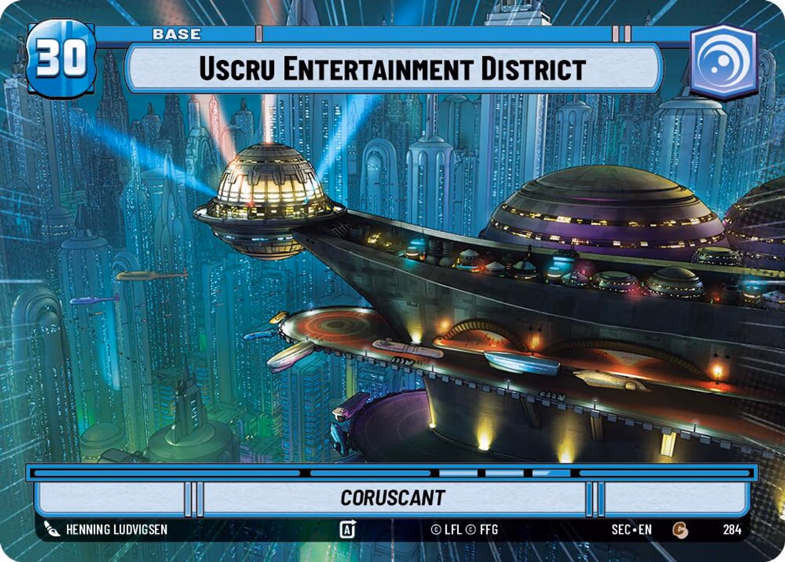 Uscru Entertainment District - Coruscant SEC-284 Hyperspace Star Wars Unlimited card