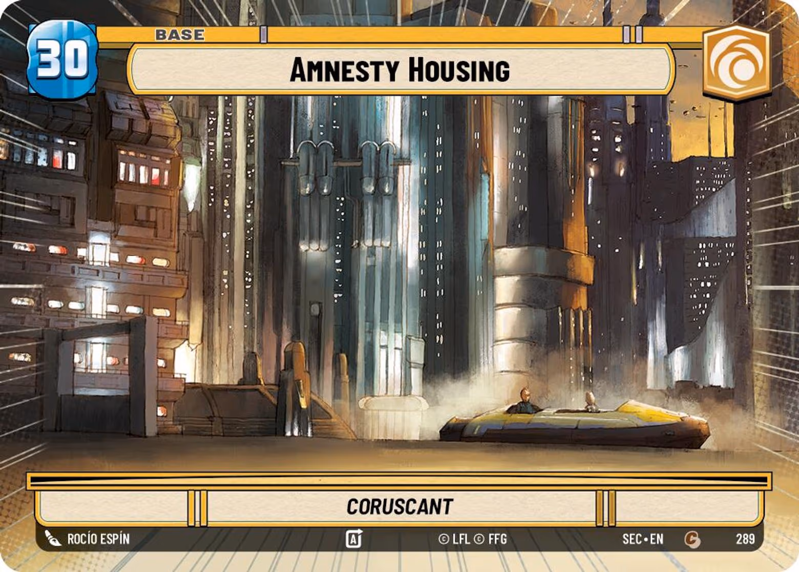 Amnesty Housing - Coruscant SEC-289 Hyperspace Star Wars Unlimited card