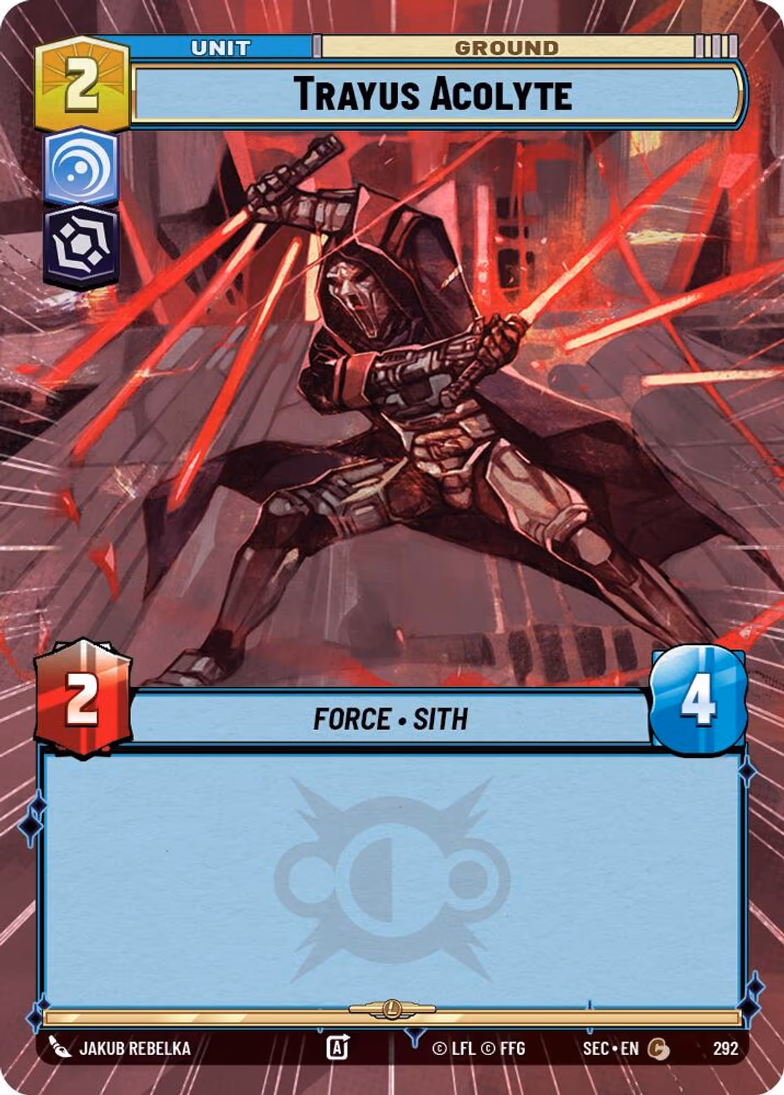 Trayus Acolyte SEC-292 Hyperspace Star Wars Unlimited card