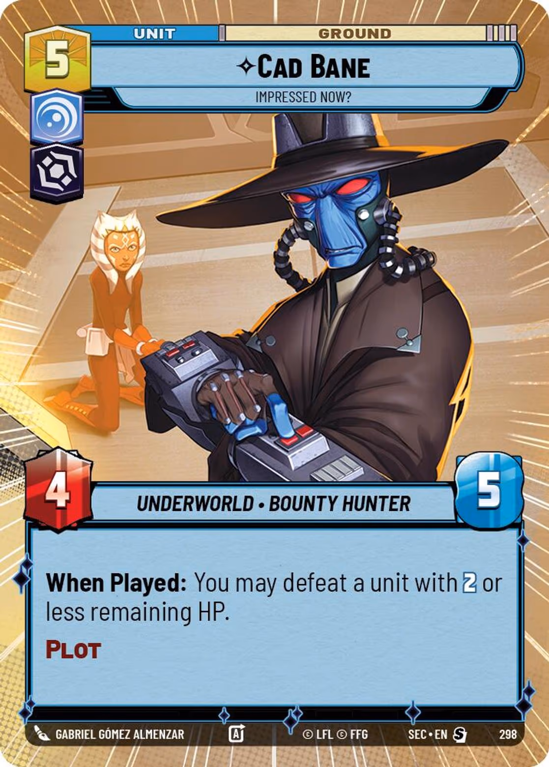 Cad Bane - Impressed Now? SEC-298 Hyperspace Star Wars Unlimited card