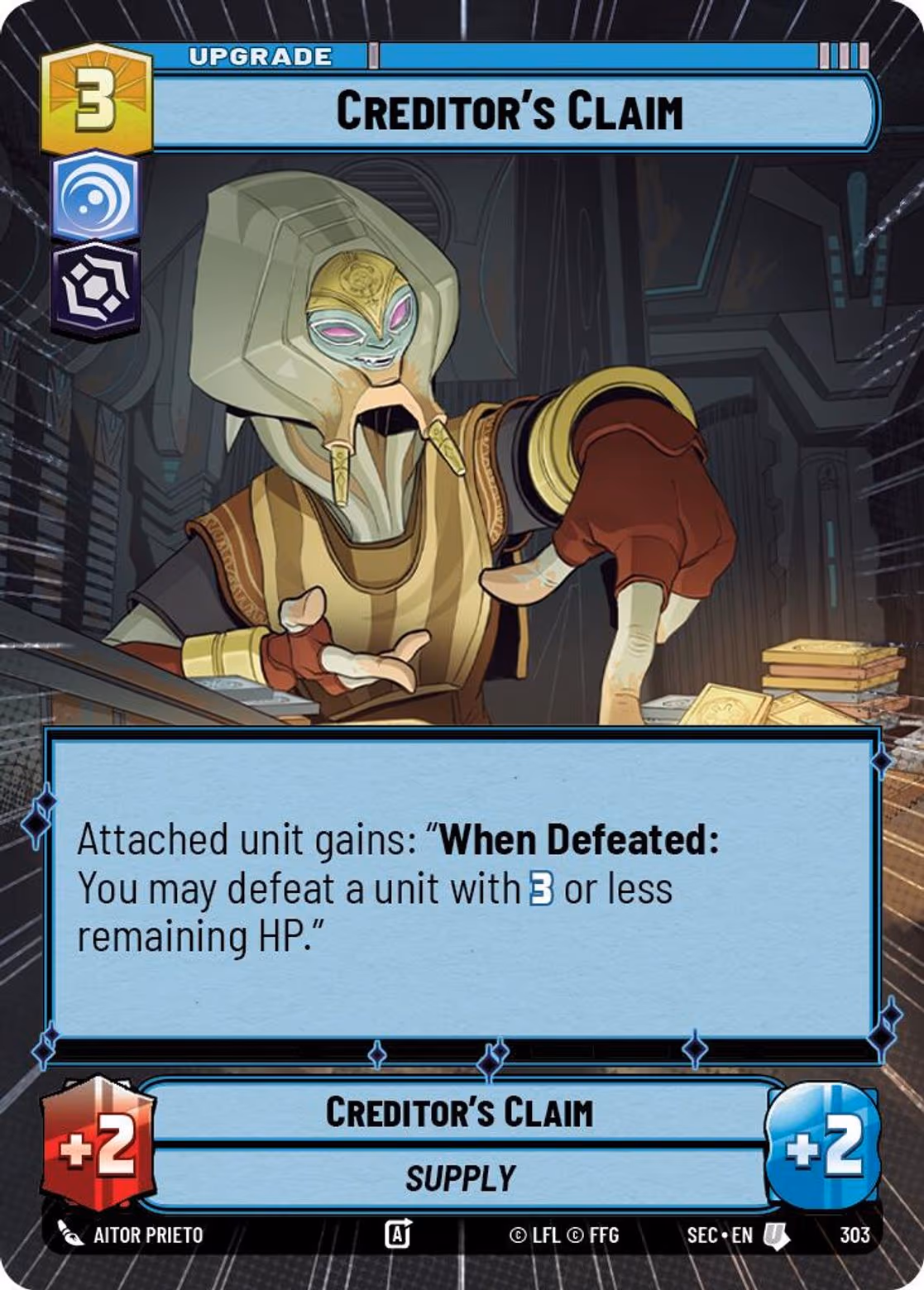 Creditor's Claim SEC-303 Hyperspace Star Wars Unlimited card