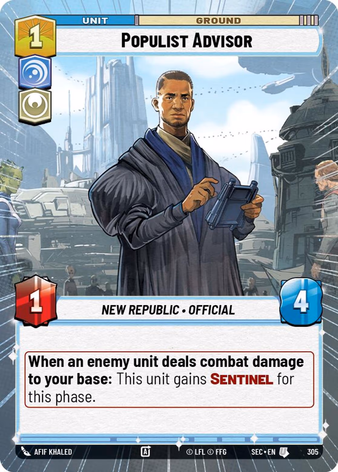 Populist Advisor SEC-305 Hyperspace Star Wars Unlimited card