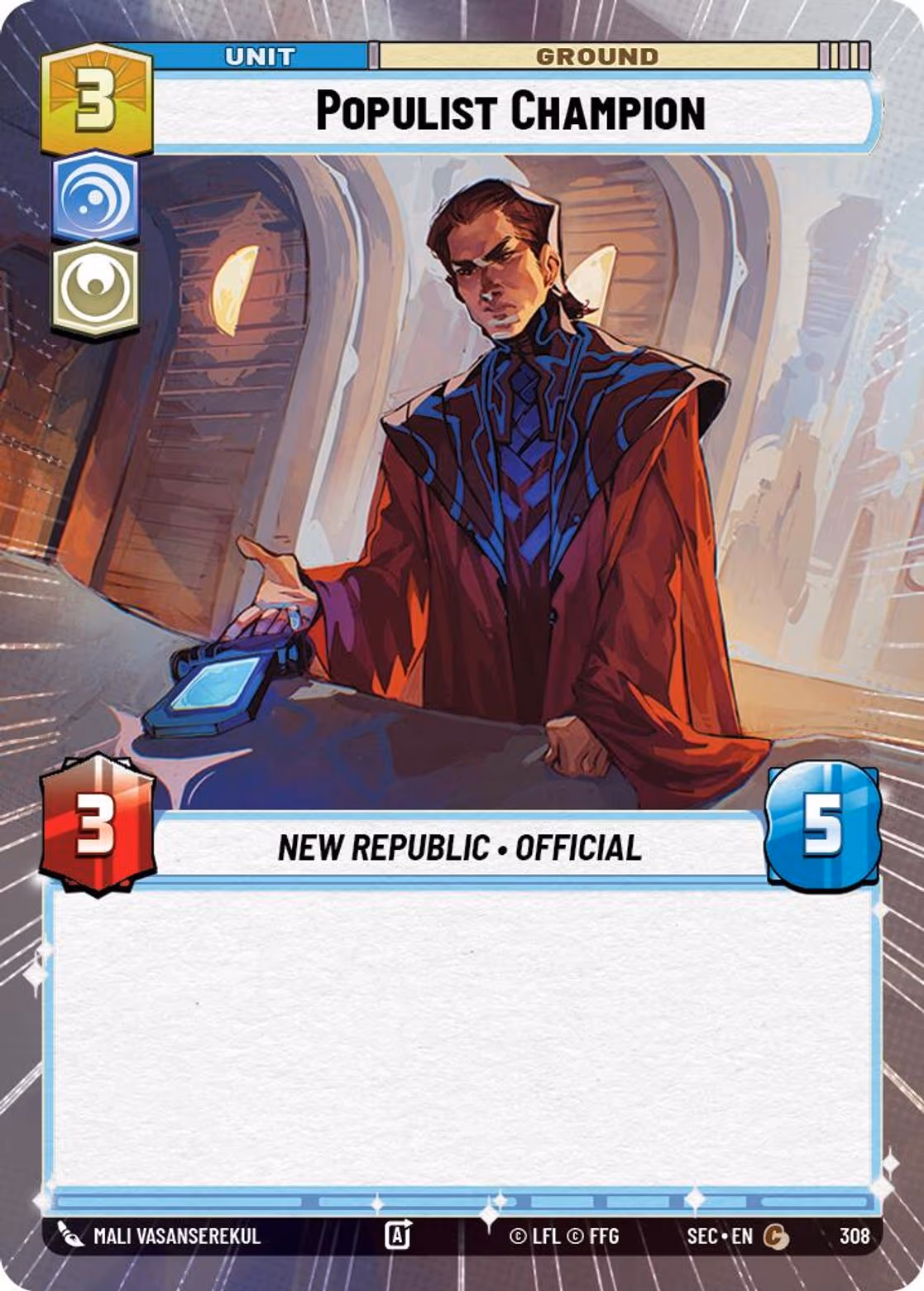 Populist Champion SEC-308 Hyperspace Star Wars Unlimited card
