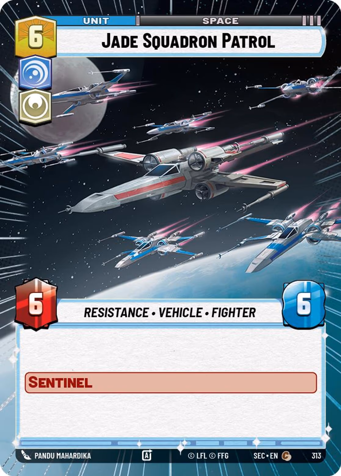 Jade Squadron Patrol SEC-313 Hyperspace Star Wars Unlimited card