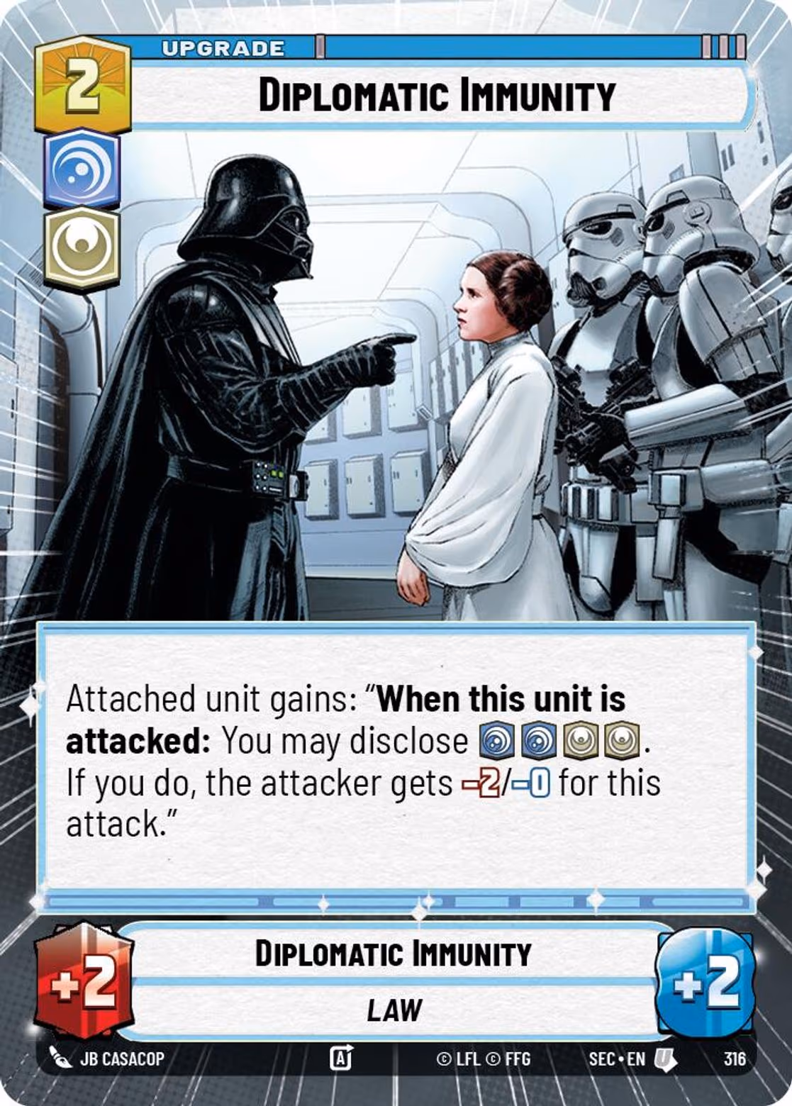 Diplomatic Immunity SEC-316 Hyperspace Star Wars Unlimited card