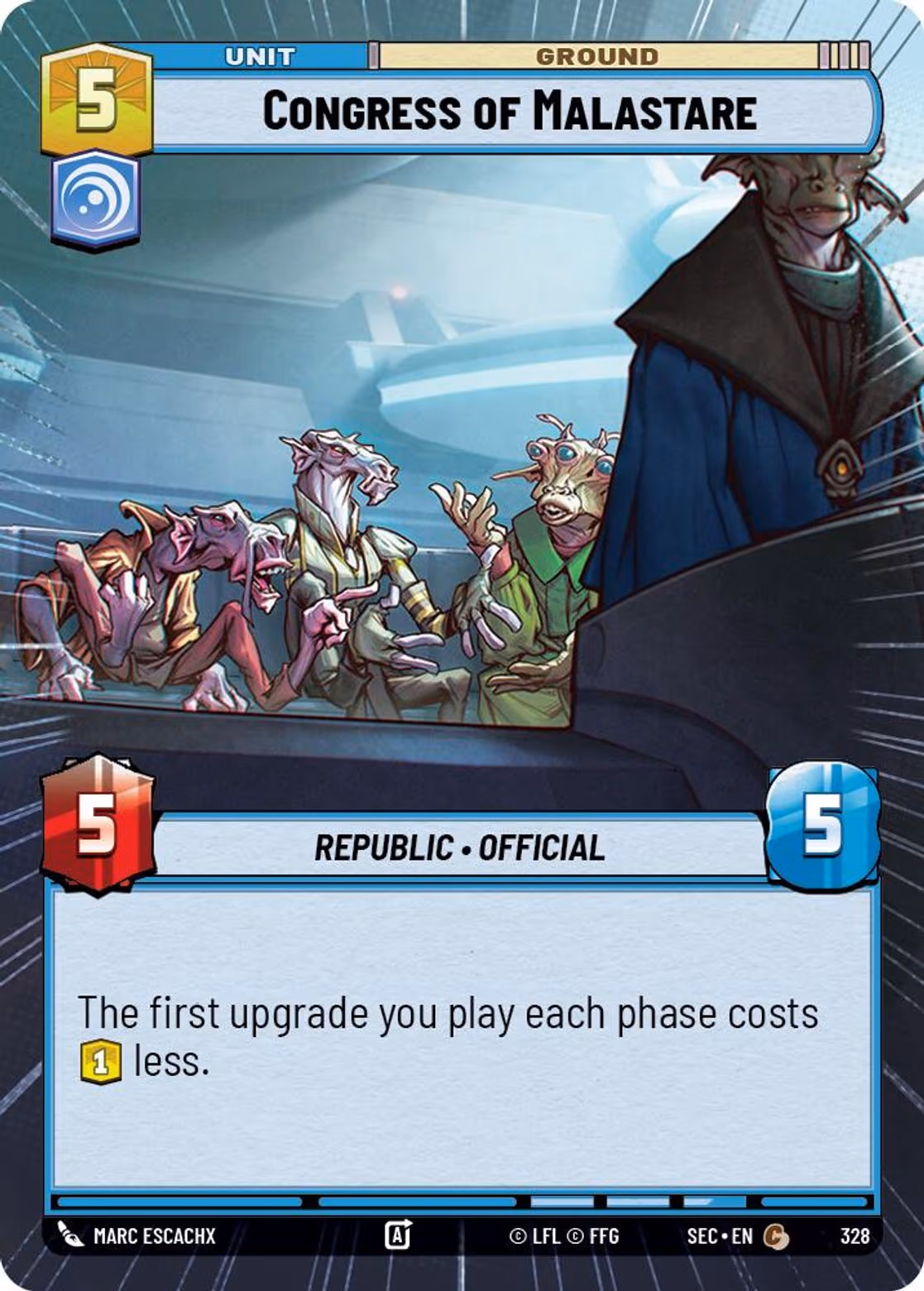 Congress of Malastare SEC-328 Hyperspace Star Wars Unlimited card