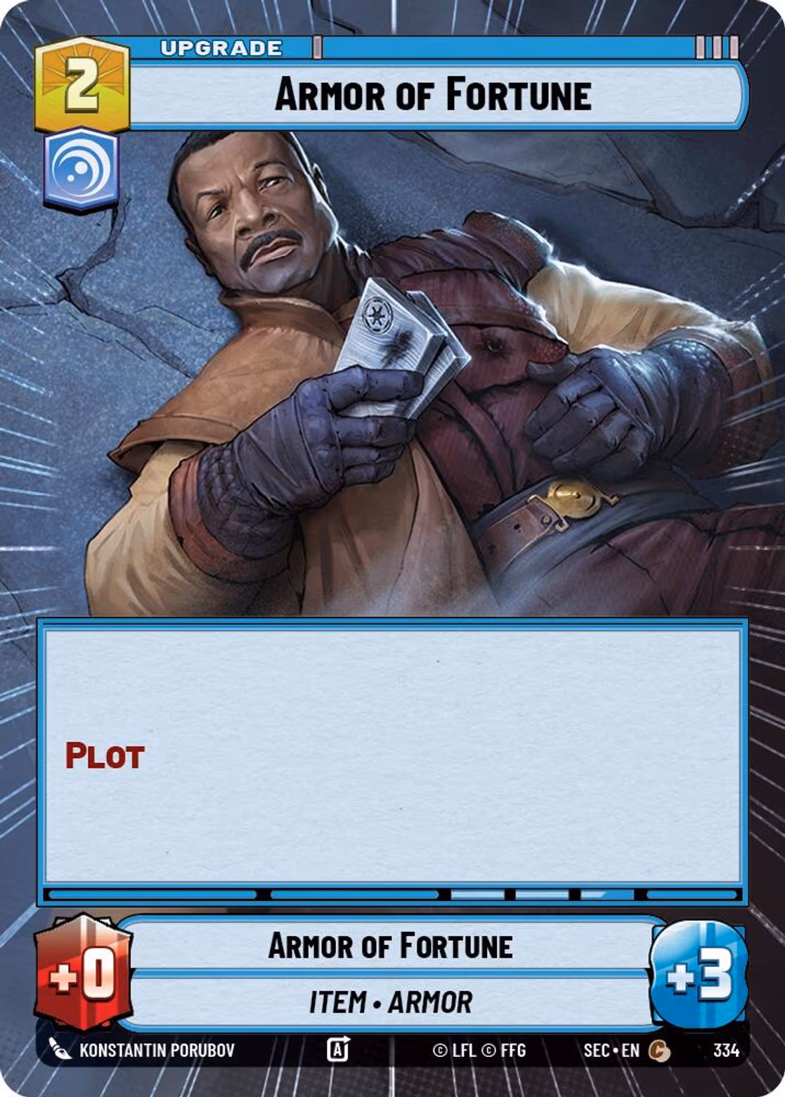 Armor of Fortune SEC-334 Hyperspace Star Wars Unlimited card