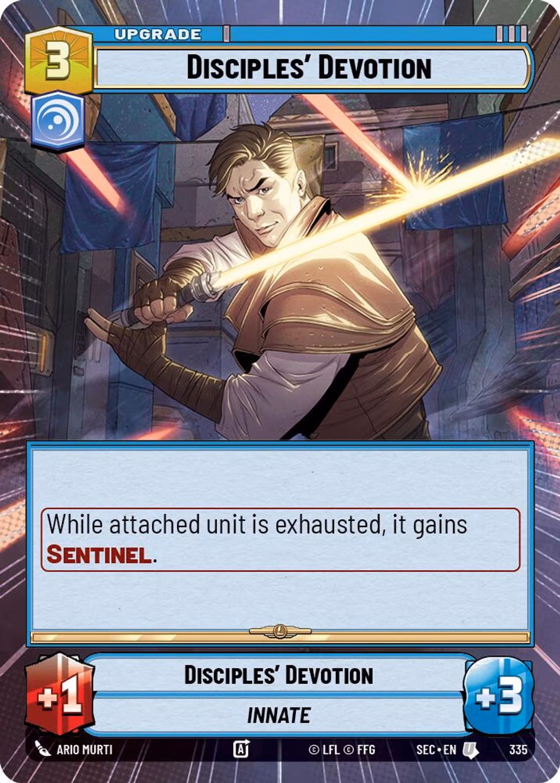 Disciples' Devotion SEC-335 Hyperspace Star Wars Unlimited card