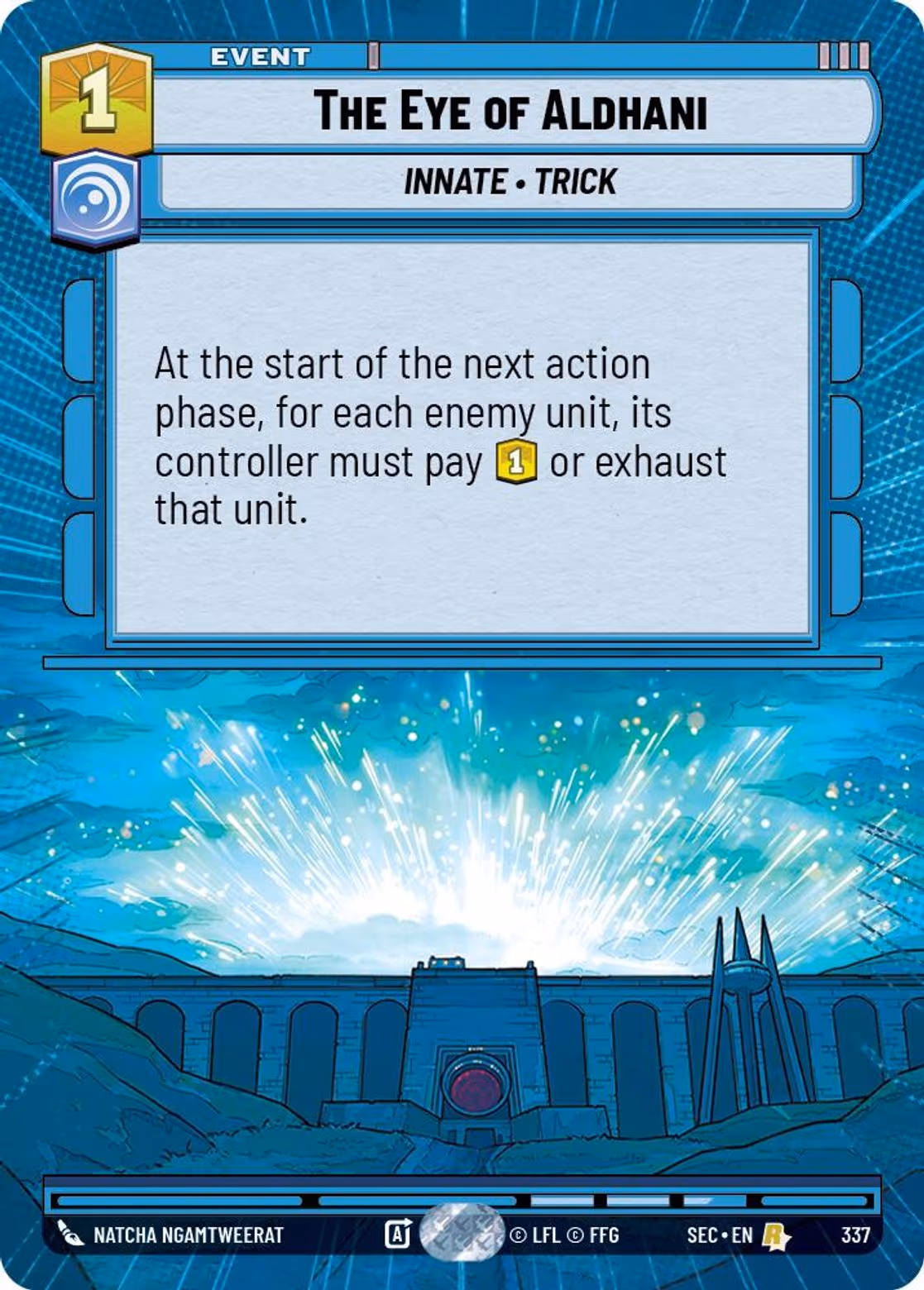 The Eye of Aldhani SEC-337 Hyperspace Star Wars Unlimited card