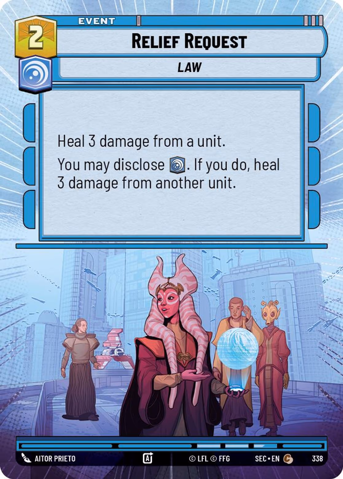 Relief Request SEC-338 Hyperspace Star Wars Unlimited card