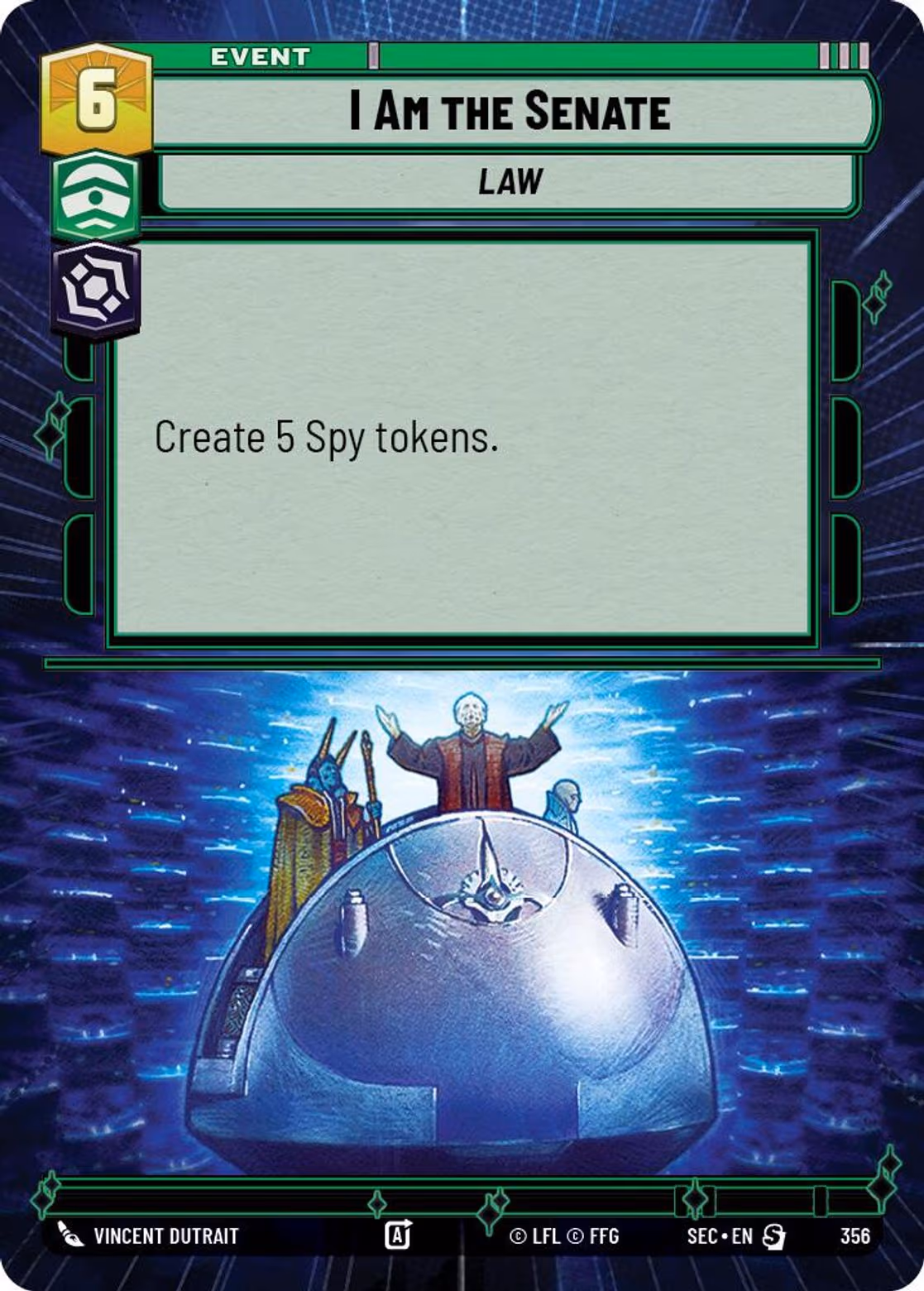 I Am the Senate SEC-356 Hyperspace Star Wars Unlimited card
