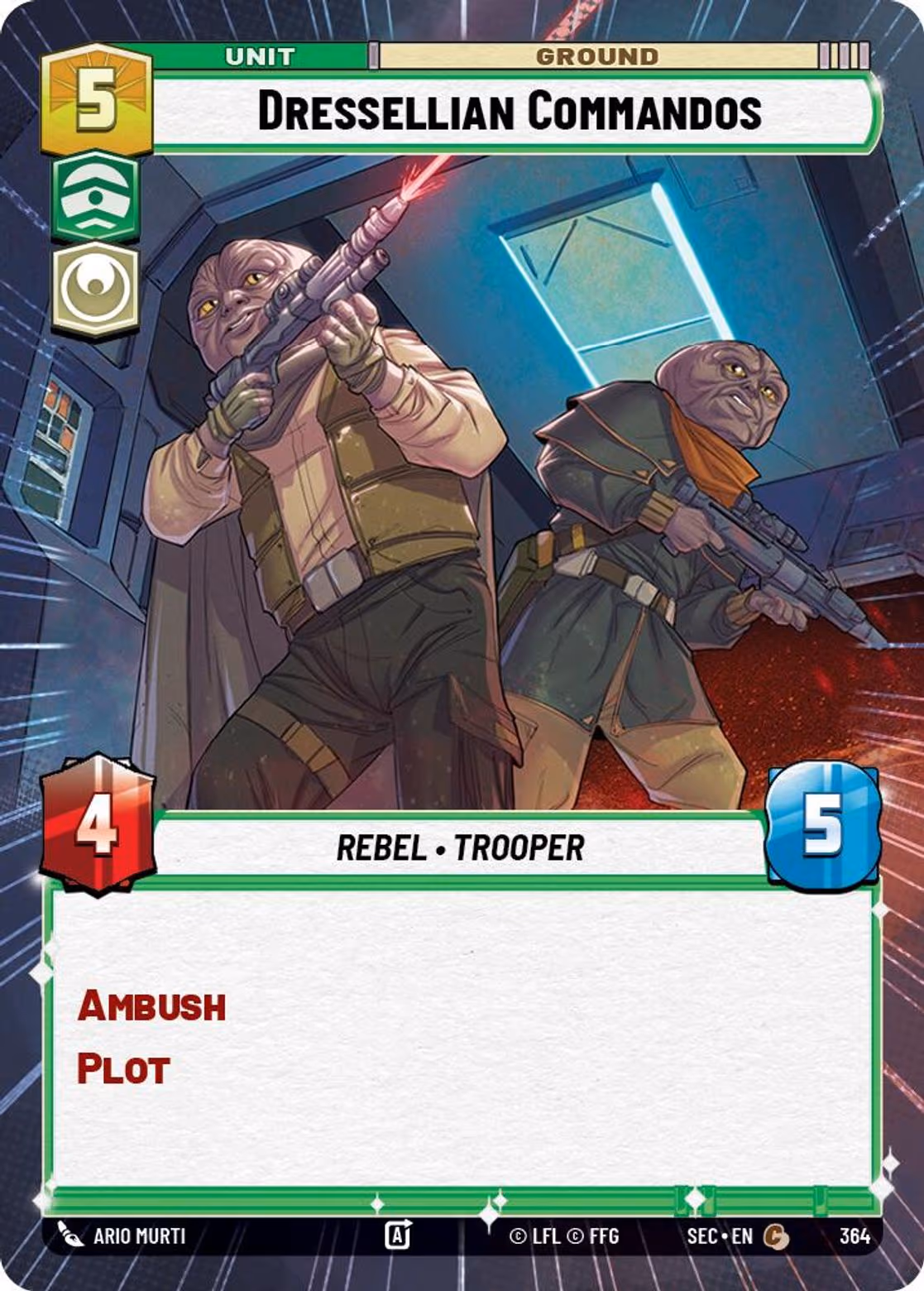 Dressellian Commandos SEC-364 Hyperspace Star Wars Unlimited card