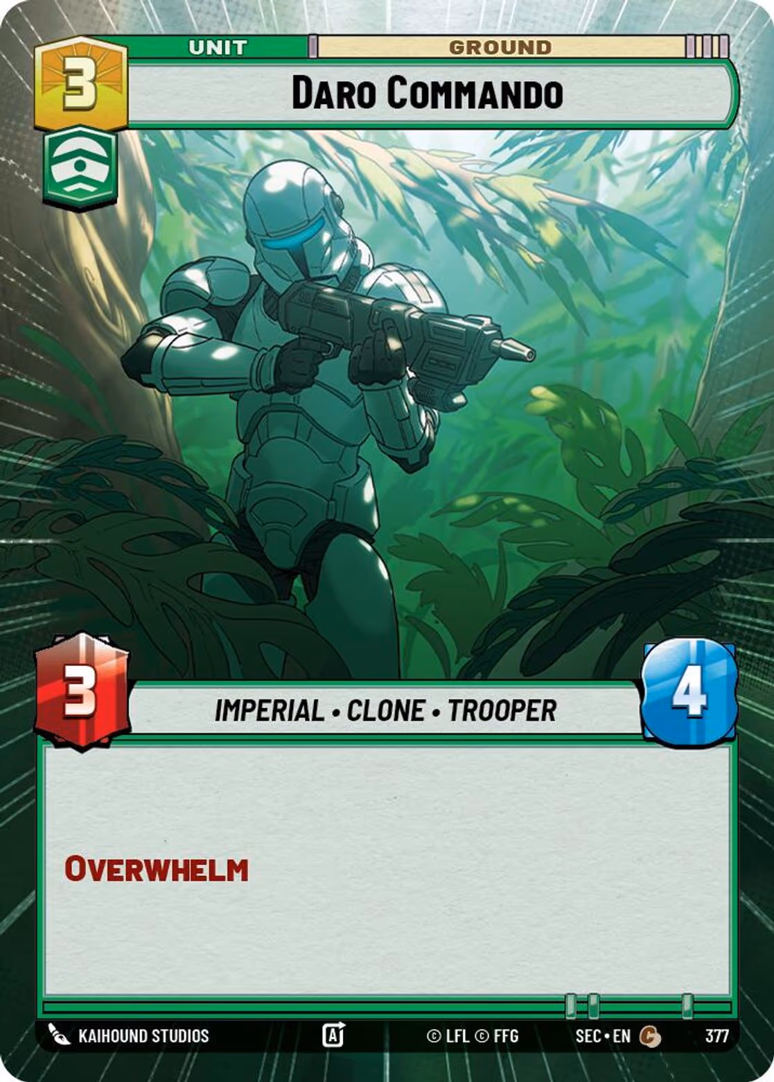 Daro Commando SEC-377 Hyperspace Star Wars Unlimited card