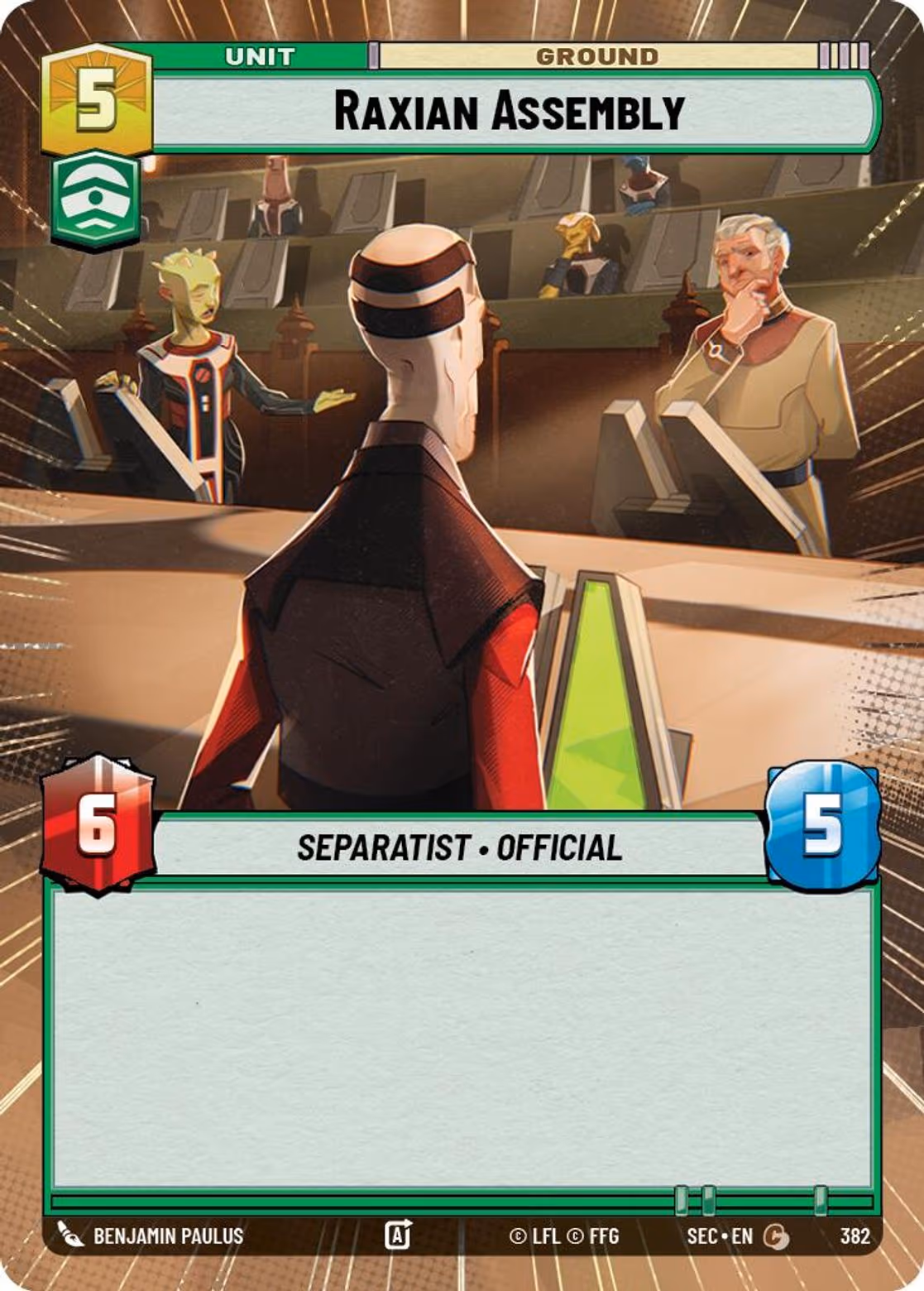 Raxian Assembly SEC-382 Hyperspace Star Wars Unlimited card