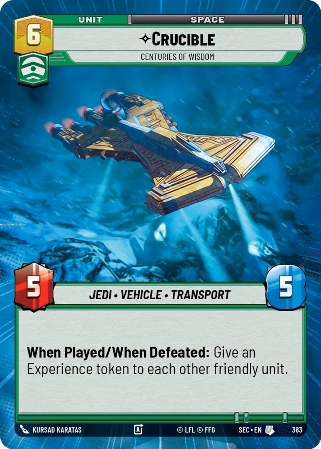 Crucible - Centuries of Wisdom SEC-383 Hyperspace Star Wars Unlimited card