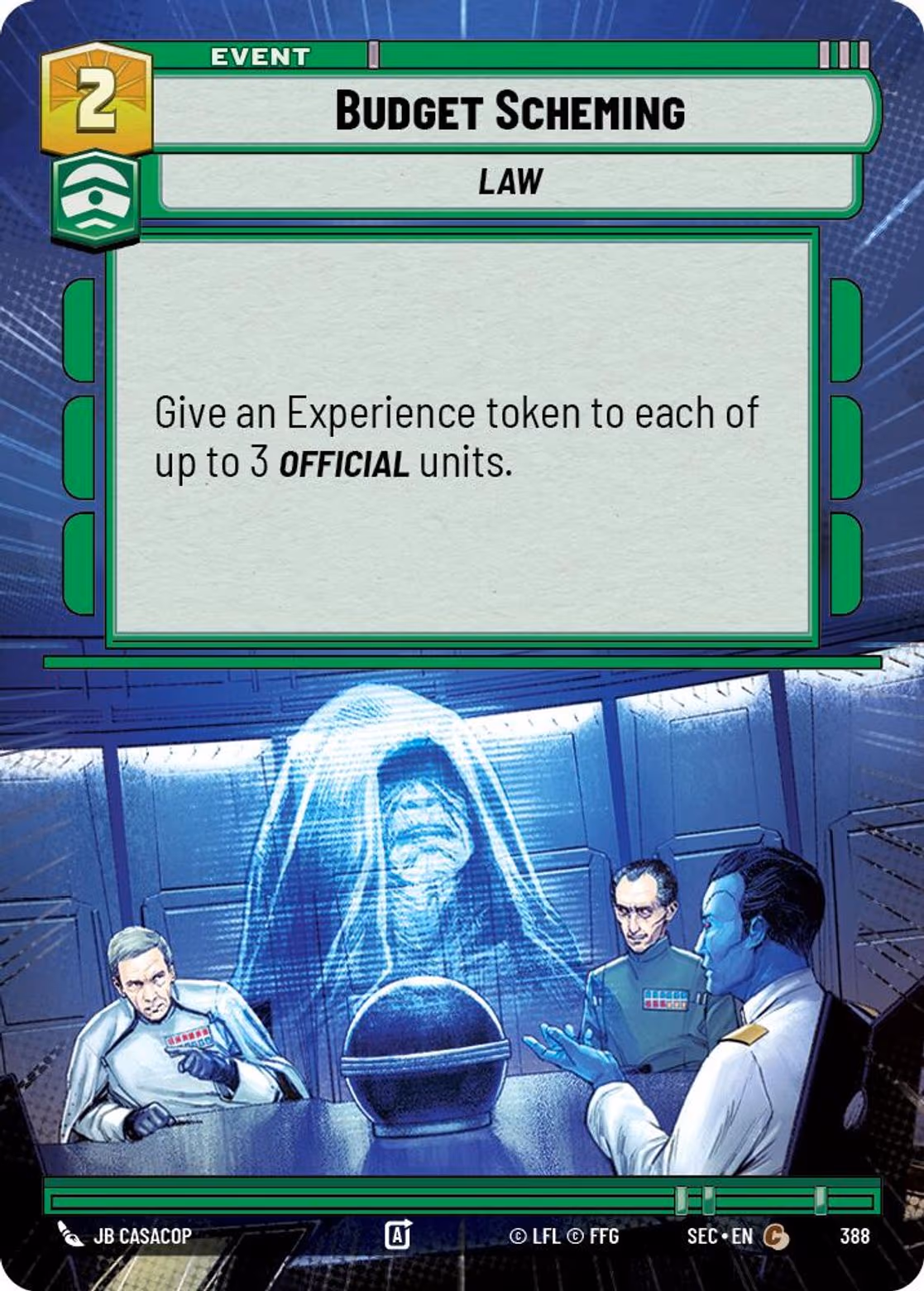 Budget Scheming SEC-388 Hyperspace Star Wars Unlimited card