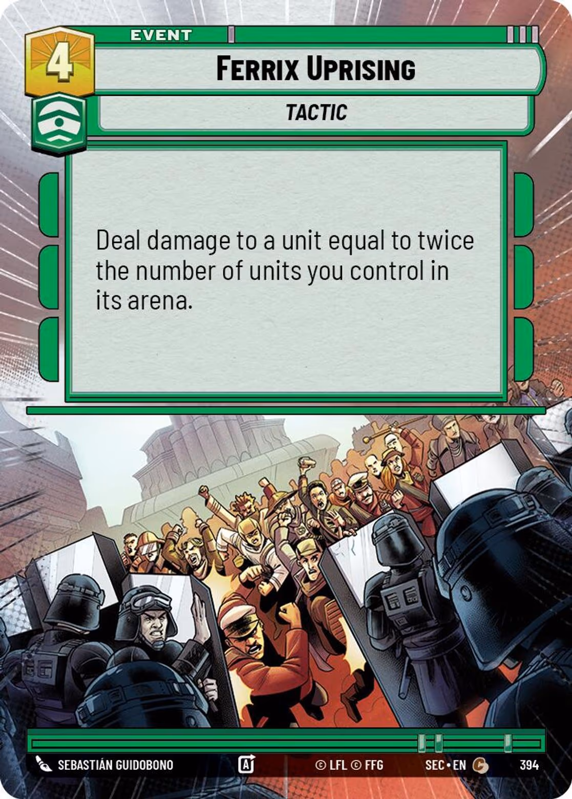 Ferrix Uprising SEC-394 Hyperspace Star Wars Unlimited card