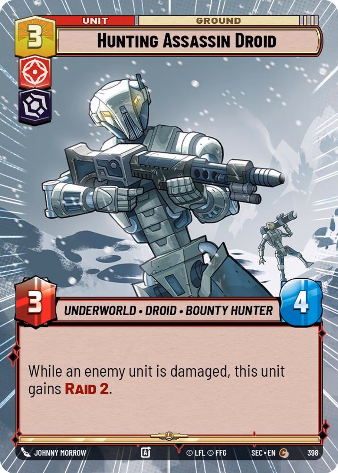 Hunting Assassin Droid SEC-398 Hyperspace Star Wars Unlimited card