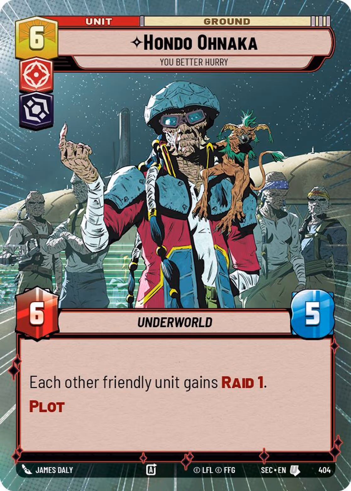 Hondo Ohnaka - You Better Hurry SEC-404 Hyperspace Star Wars Unlimited card