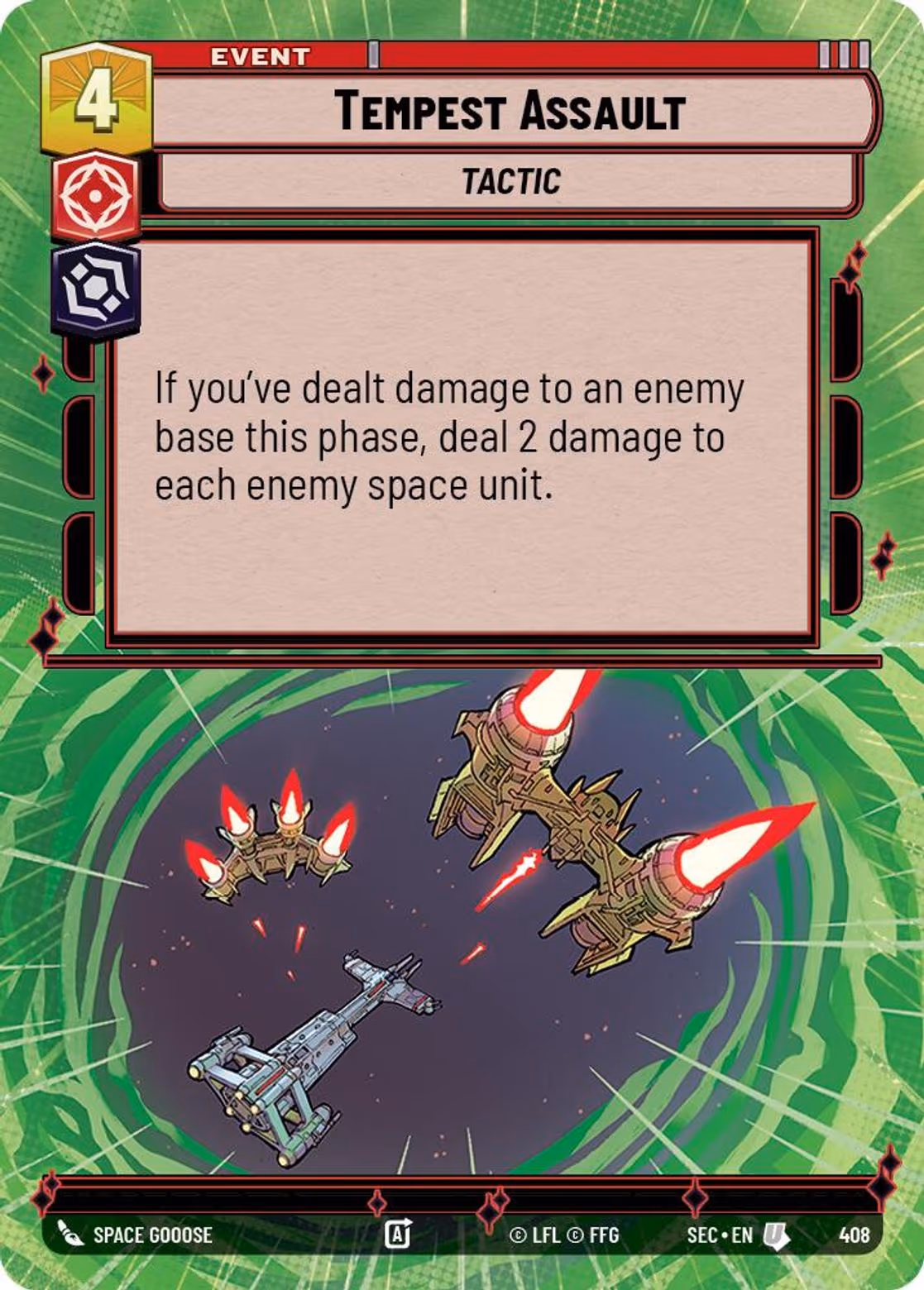 Tempest Assault SEC-408 Hyperspace Star Wars Unlimited card