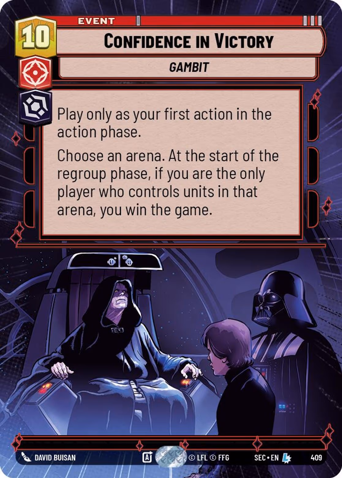 Confidence in Victory SEC-409 Hyperspace Star Wars Unlimited card