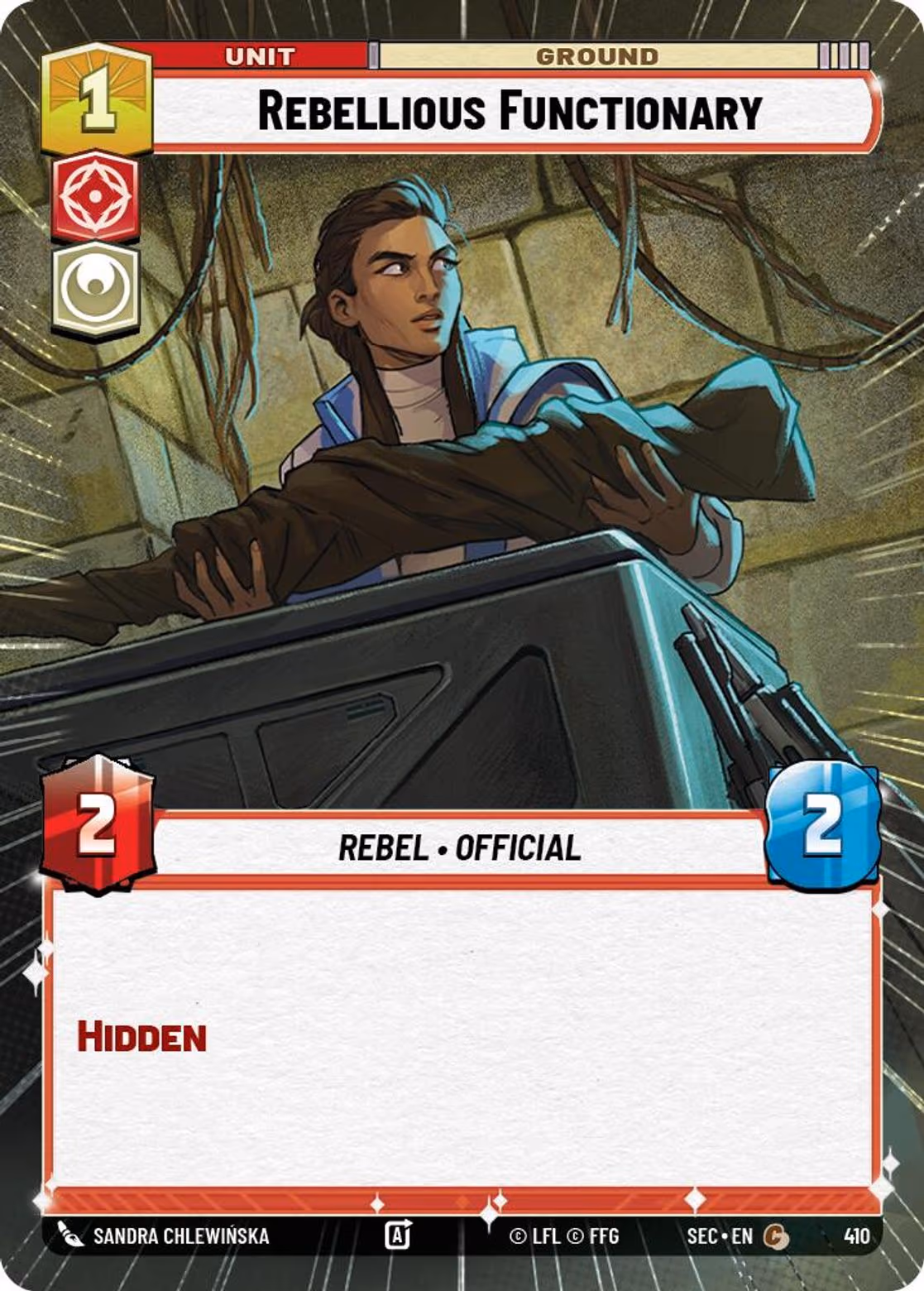 Rebellious Functionary SEC-410 Hyperspace Star Wars Unlimited card