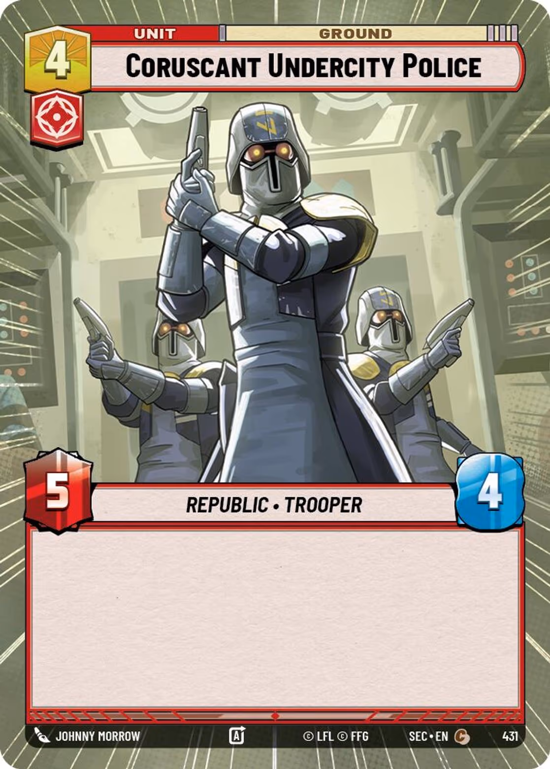 Coruscant Undercity Police SEC-431 Hyperspace Star Wars Unlimited card