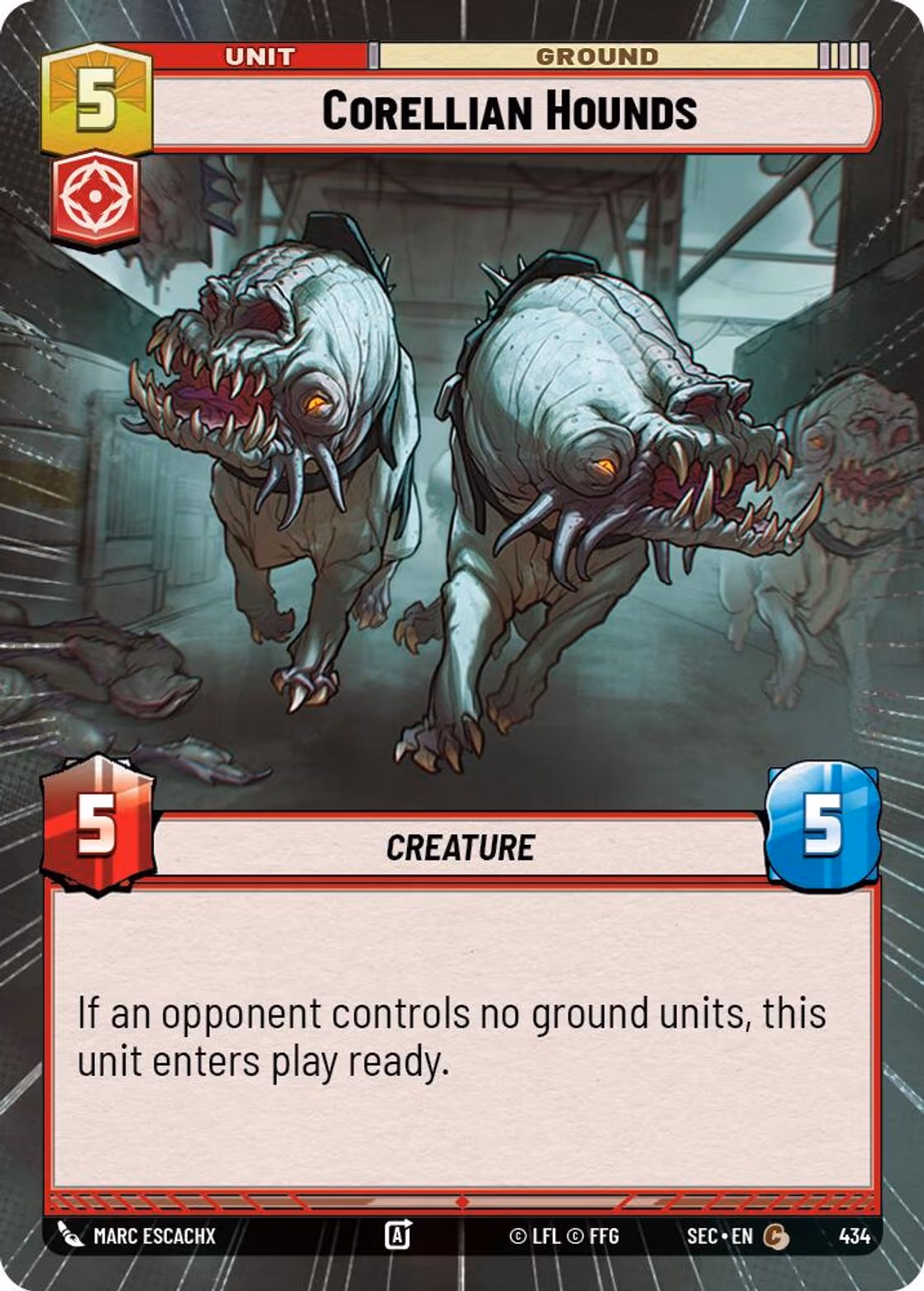 Corellian Hounds SEC-434 Hyperspace Star Wars Unlimited card