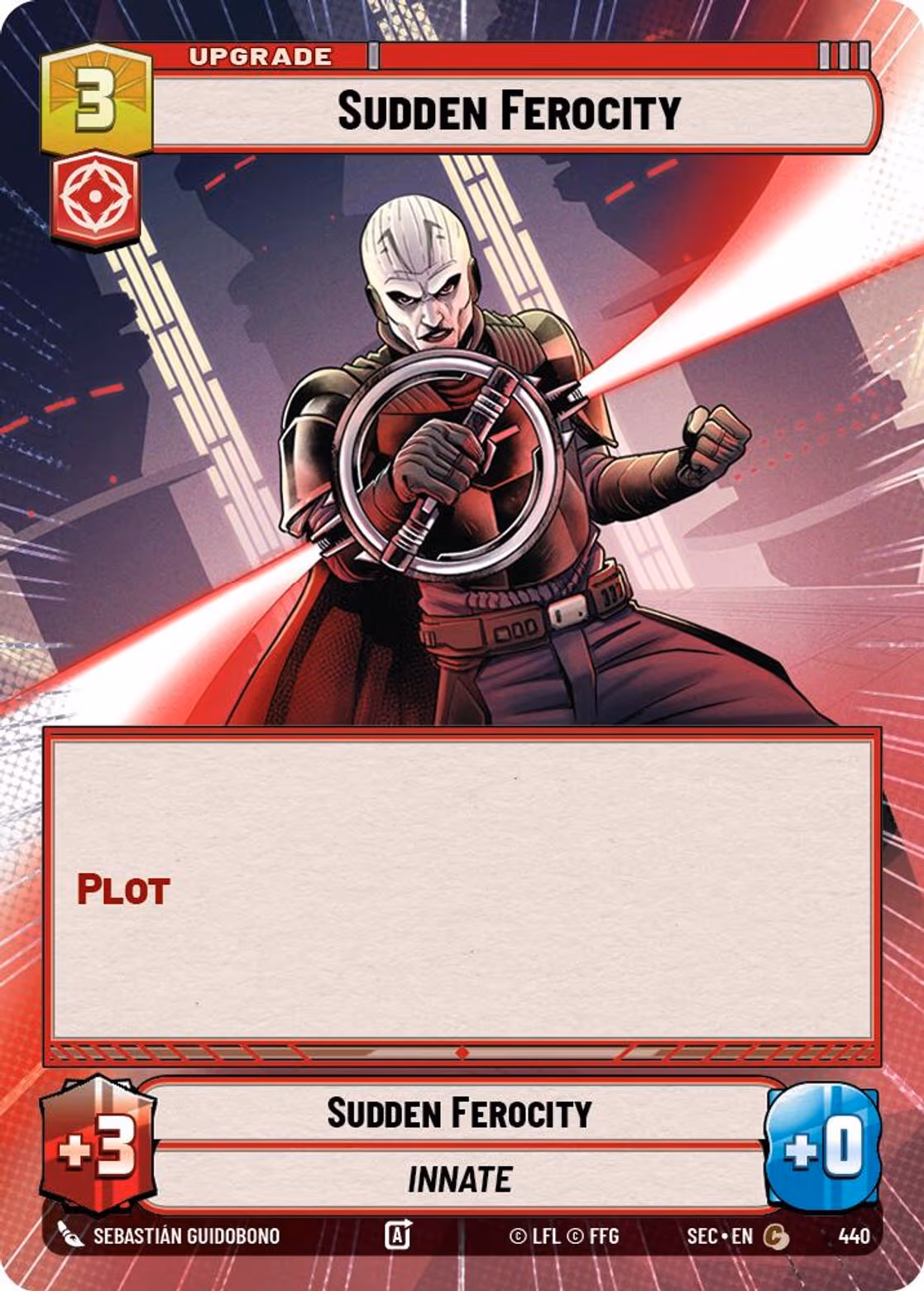 Sudden Ferocity SEC-440 Hyperspace Star Wars Unlimited card