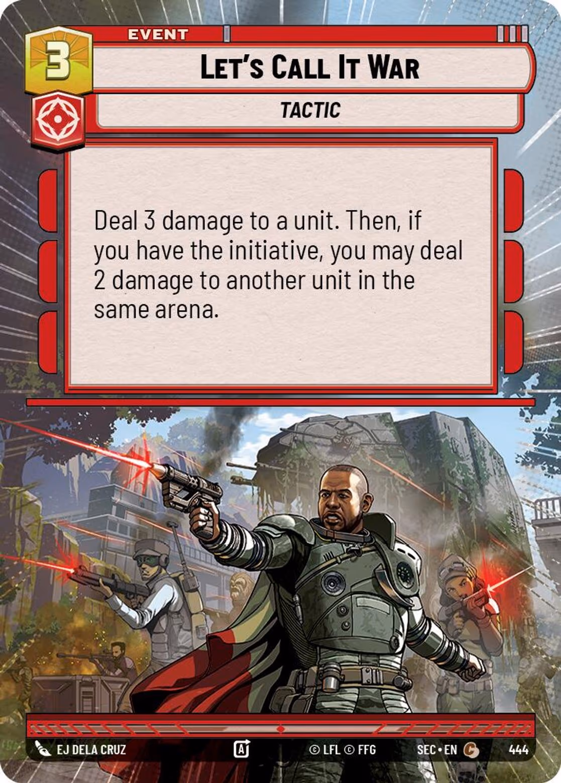 Let's Call It War SEC-444 Hyperspace Star Wars Unlimited card