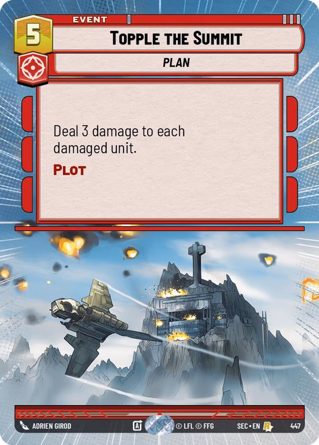 Topple the Summit SEC-447 Hyperspace Star Wars Unlimited card