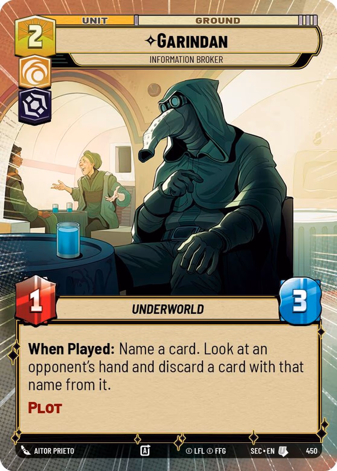 Garindan - Information Broker SEC-450 Hyperspace Star Wars Unlimited card