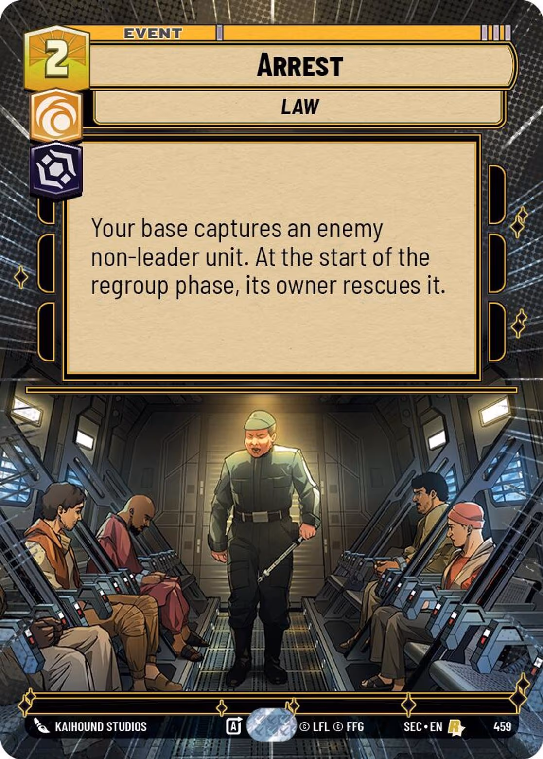 Arrest SEC-459 Hyperspace Star Wars Unlimited card
