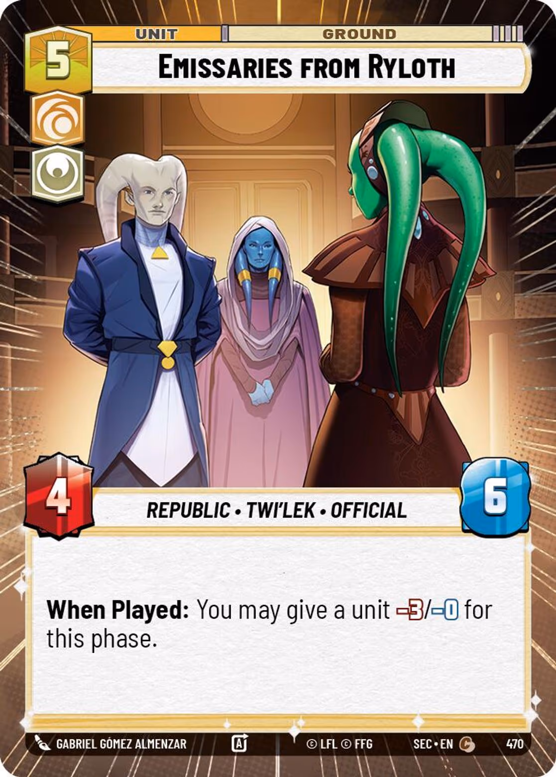 Emissaries from Ryloth SEC-470 Hyperspace Star Wars Unlimited card