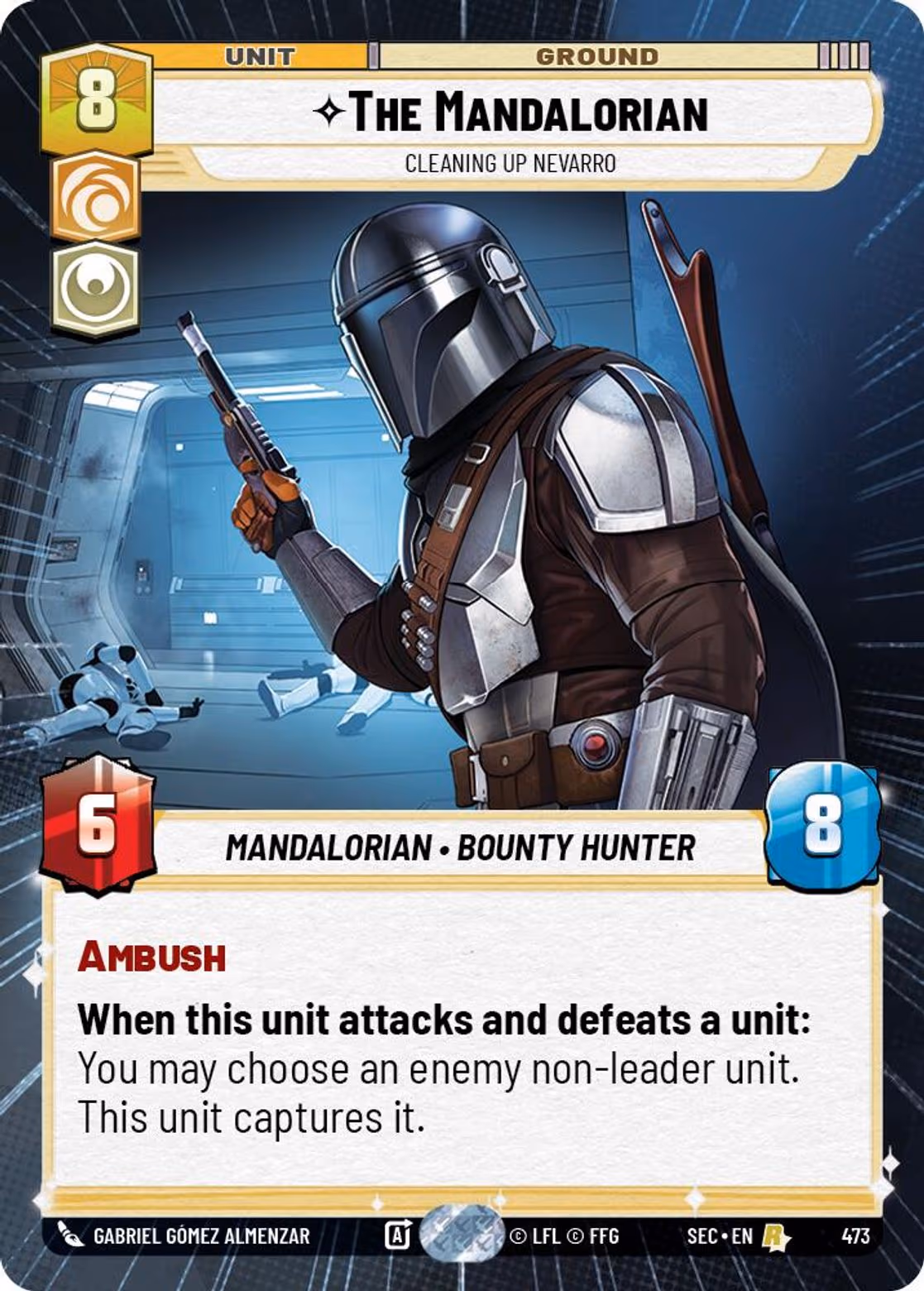 The Mandalorian - Cleaning Up Nevarro SEC-473 Hyperspace Star Wars Unlimited card