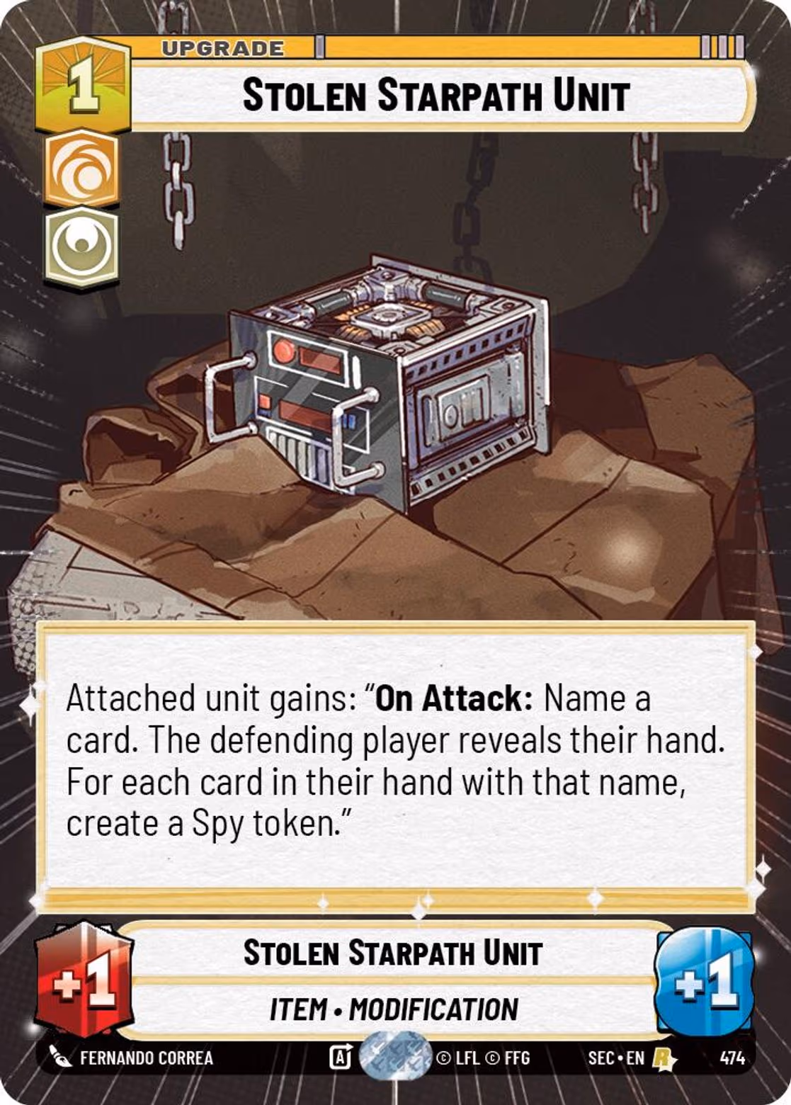 Stolen Starpath Unit SEC-474 Hyperspace Star Wars Unlimited card