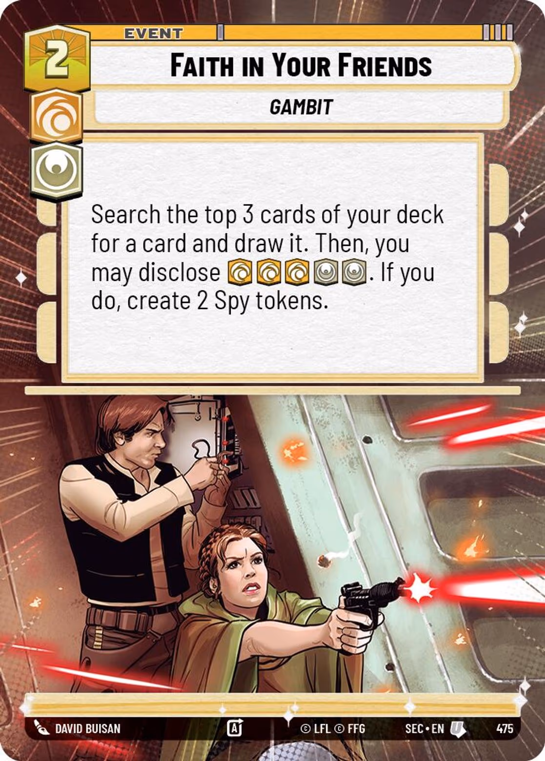 Faith in Your Friends SEC-475 Hyperspace Star Wars Unlimited card