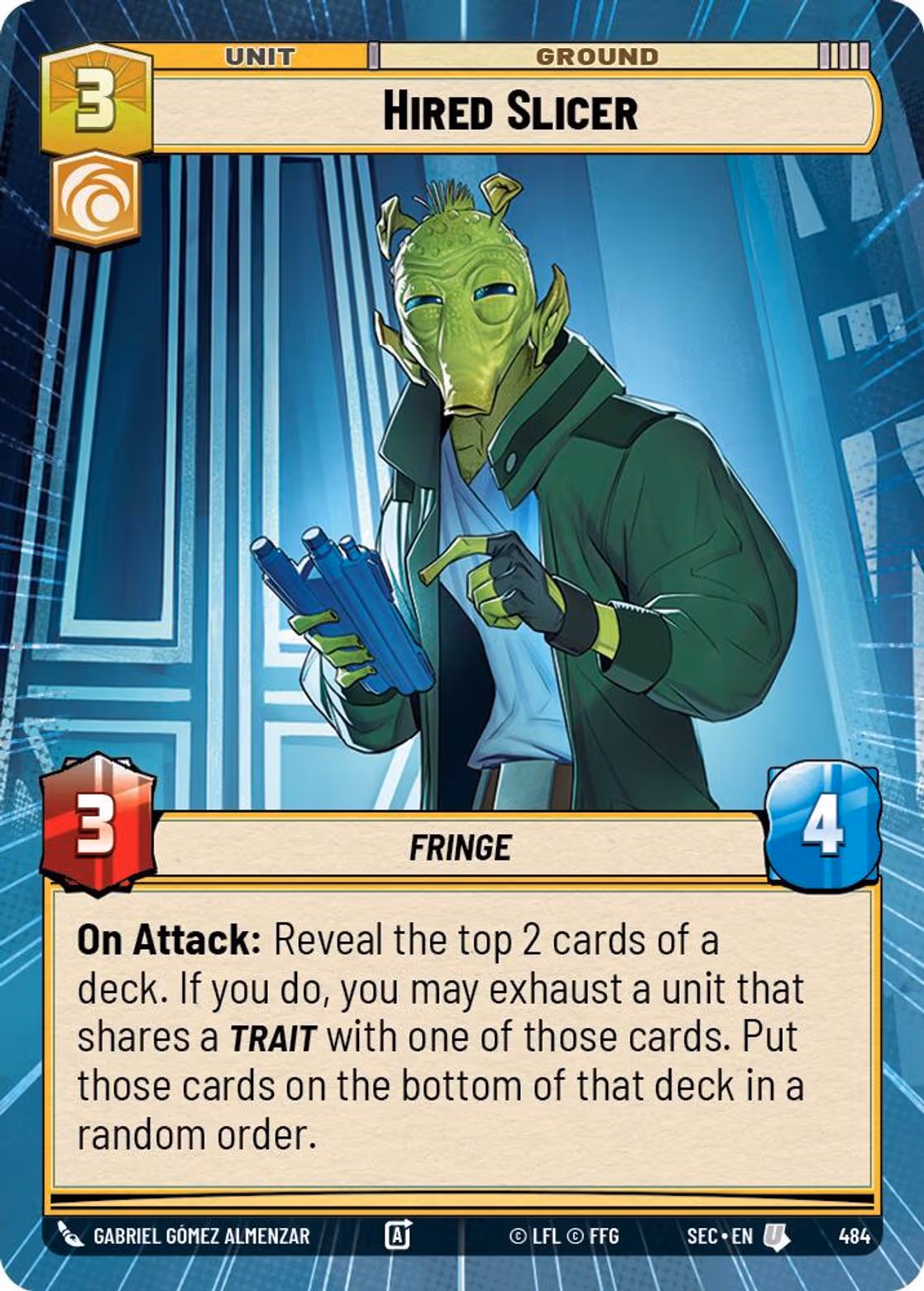 Hired Splicer SEC-484 Hyperspace Star Wars Unlimited card