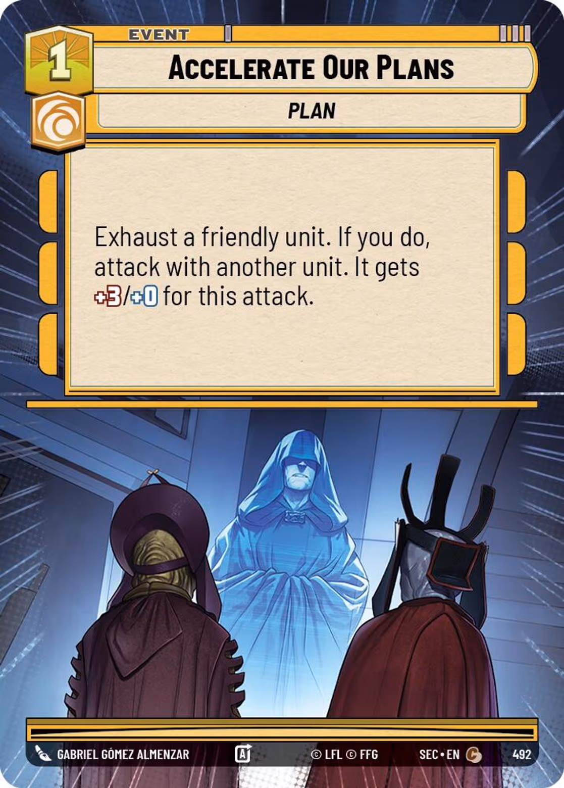 Accelerate Our Plans SEC-492 Hyperspace Star Wars Unlimited card