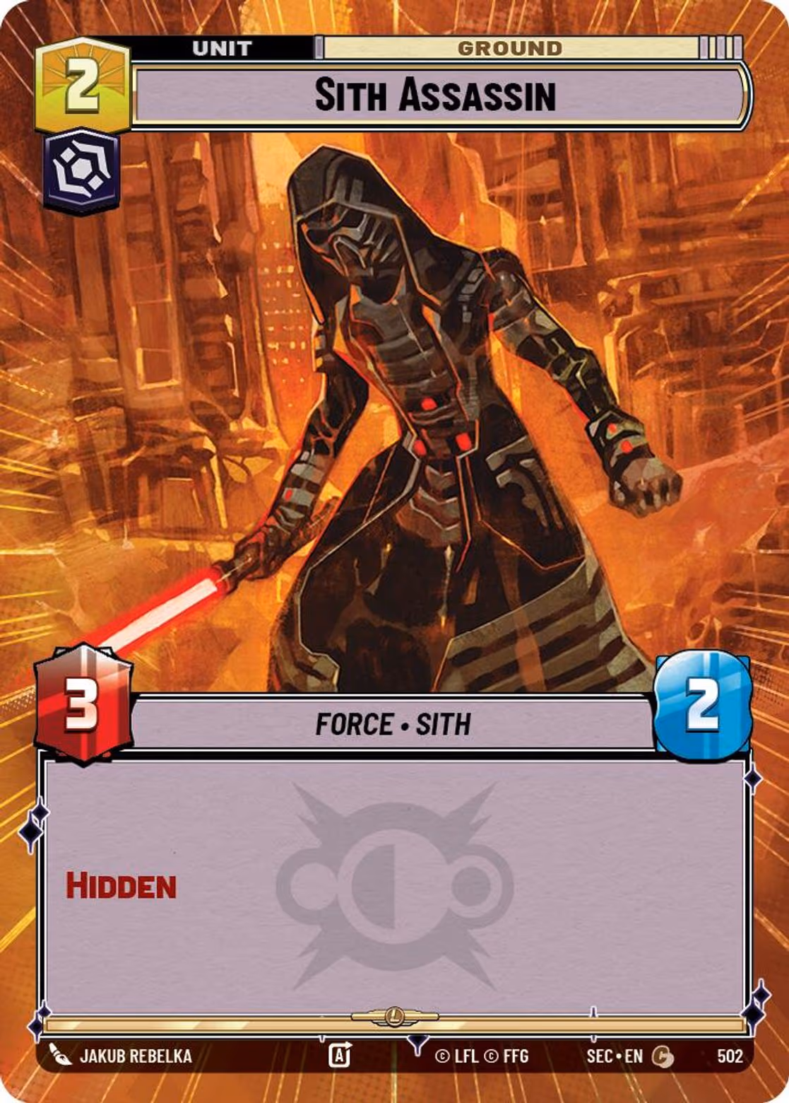 Sith Assassin SEC-502 Hyperspace Star Wars Unlimited card