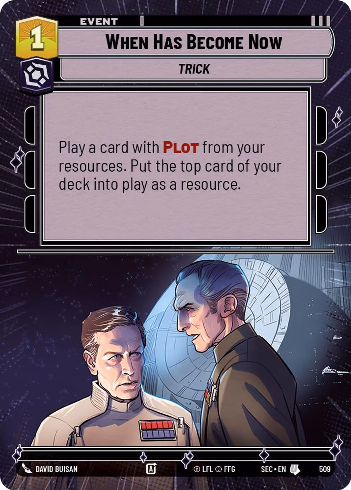 When Has Become Now SEC-509 Hyperspace Star Wars Unlimited card
