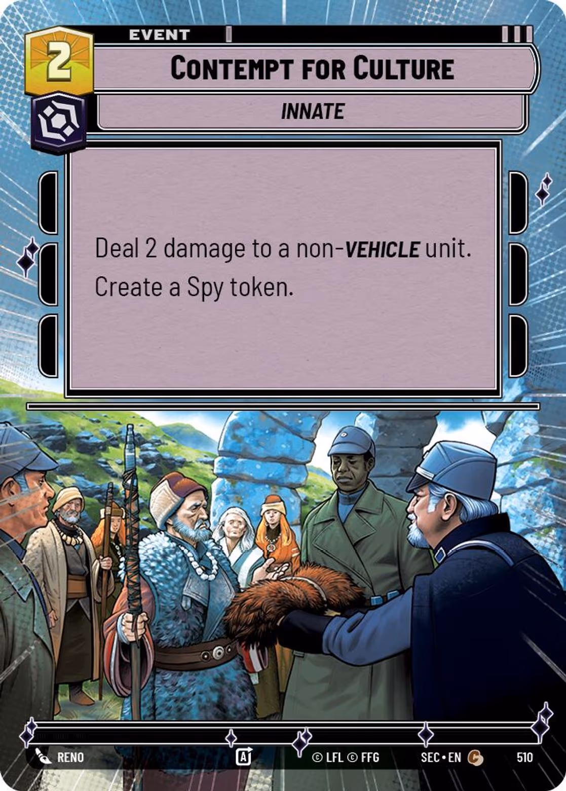 Contempt for Culture SEC-510 Hyperspace Star Wars Unlimited card