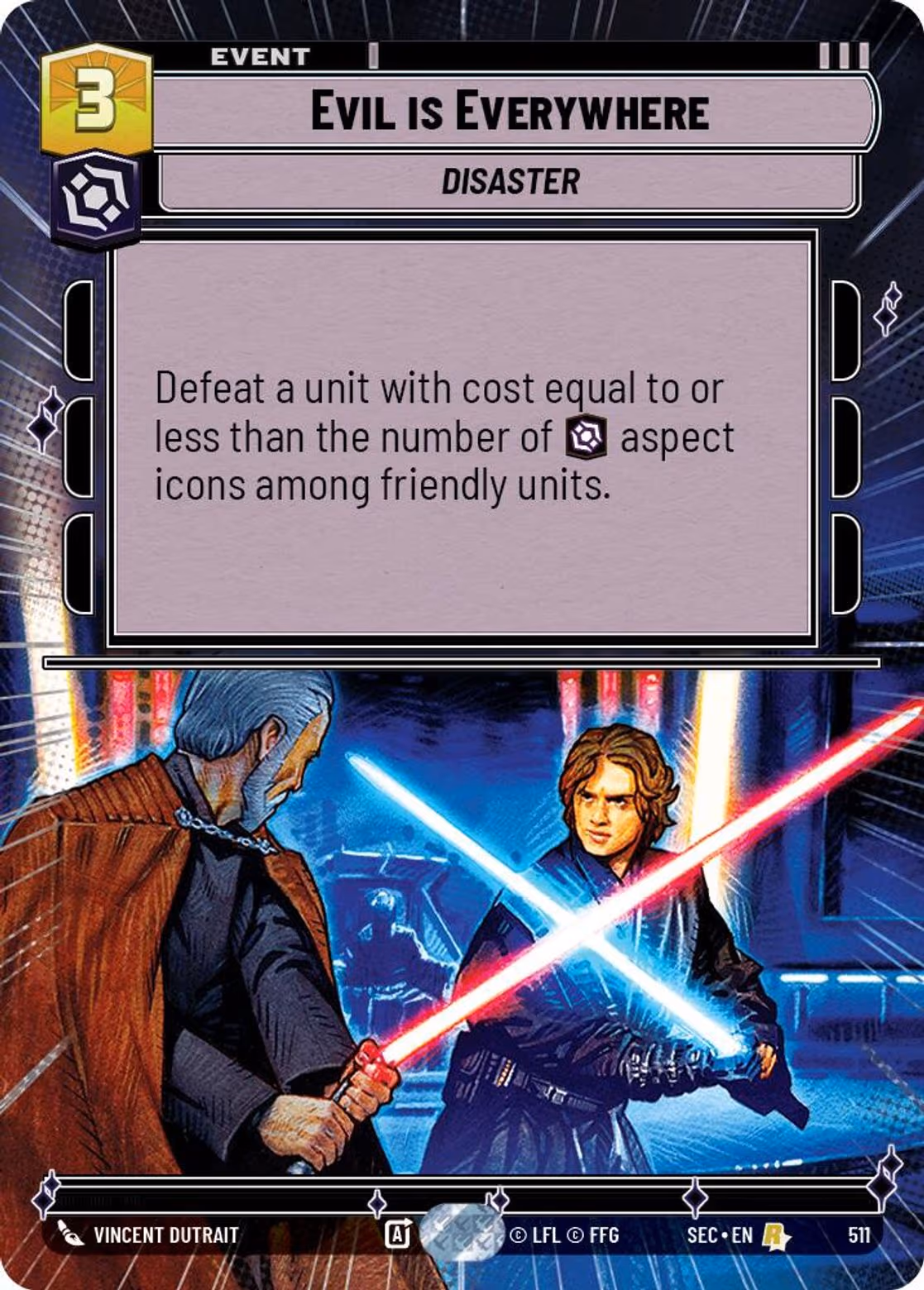 Evil is Everywhere SEC-511 Hyperspace Star Wars Unlimited card