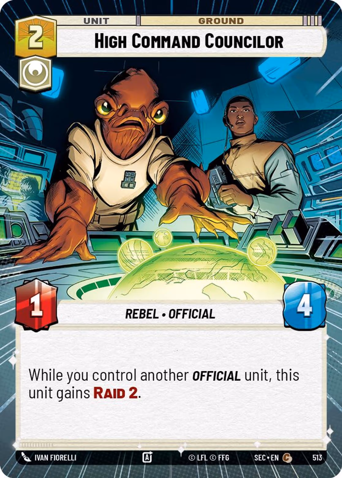 High Command Councilor SEC-513 Hyperspace Star Wars Unlimited card