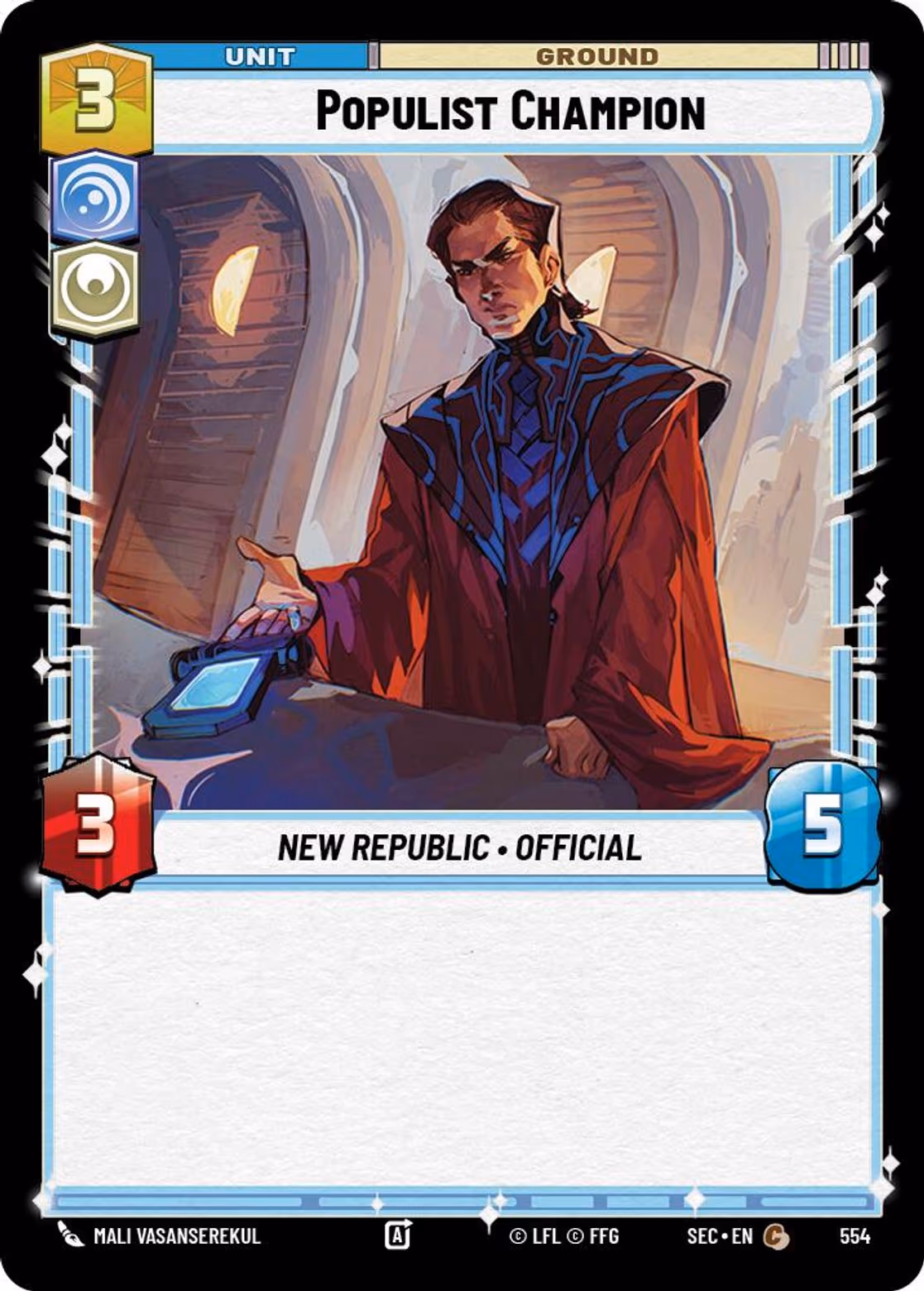 Populist Champion SEC-554 Foil Star Wars Unlimited card