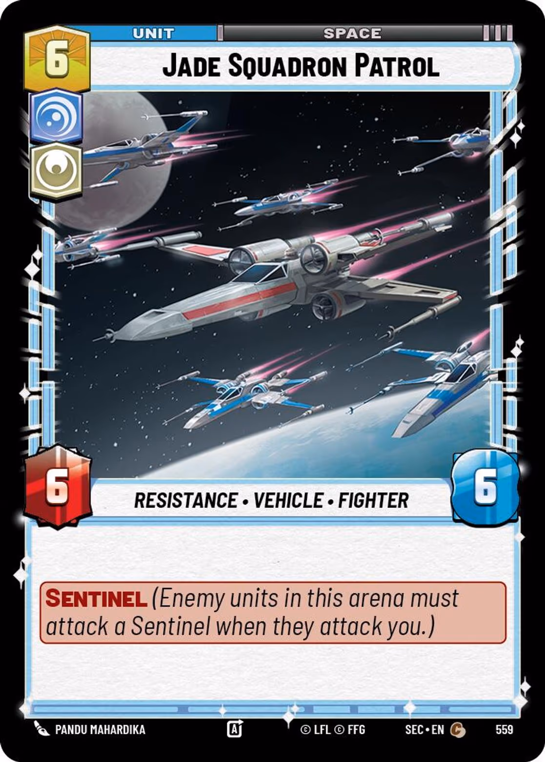 Jade Squadron Patrol SEC-559 Foil Star Wars Unlimited card