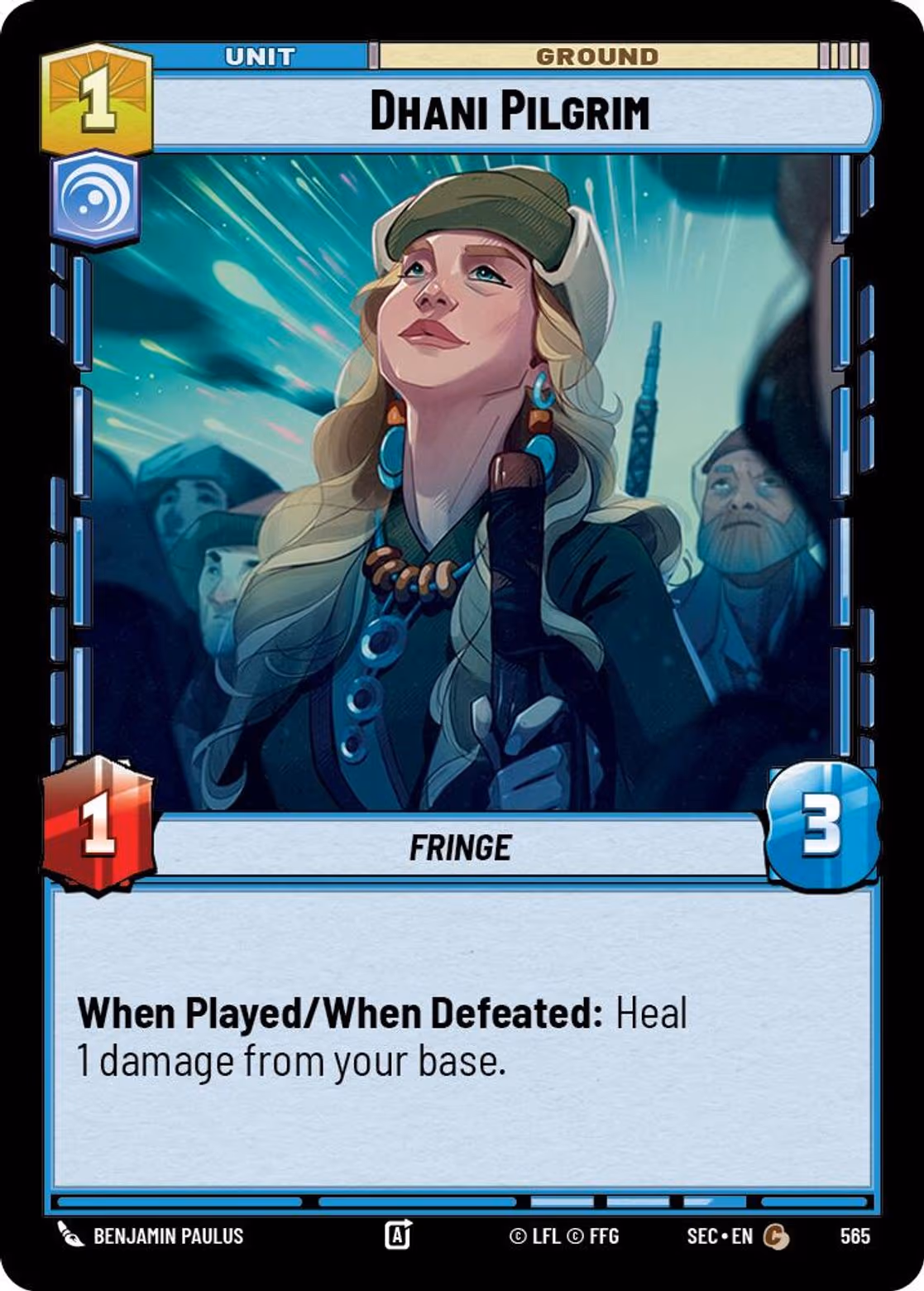 Dhani Pilgrim SEC-565 Foil Star Wars Unlimited card