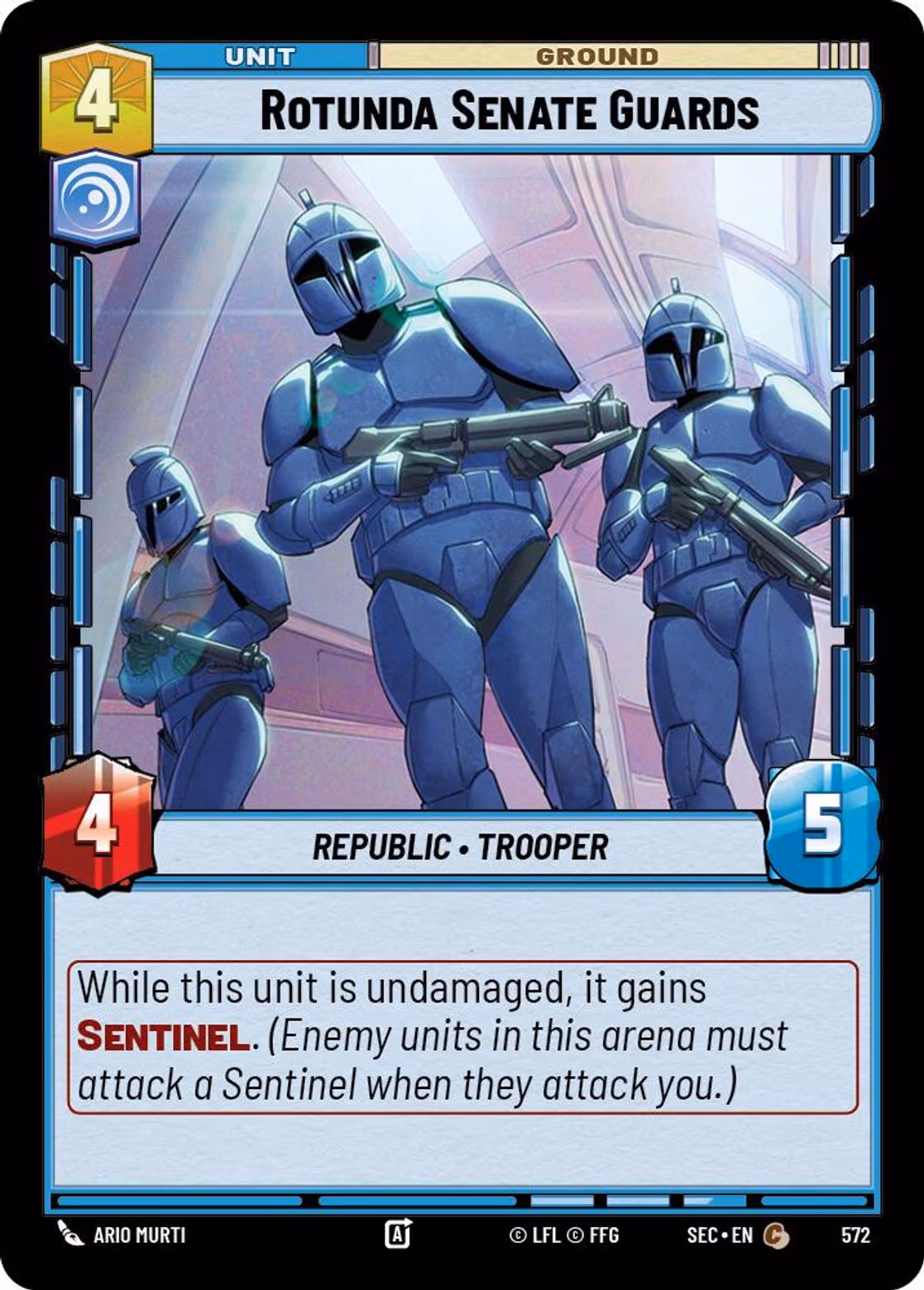 Rotunda Senate Guards SEC-573 Foil Star Wars Unlimited card