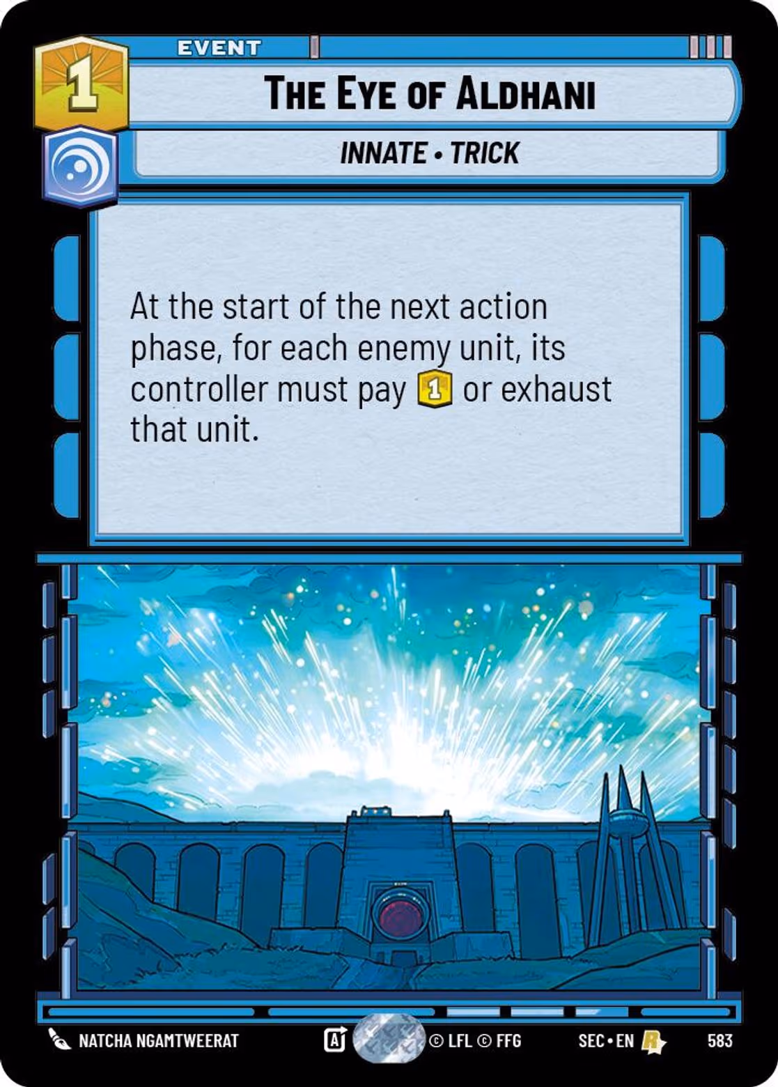 The Eye of Aldhani SEC-583 Foil Star Wars Unlimited card